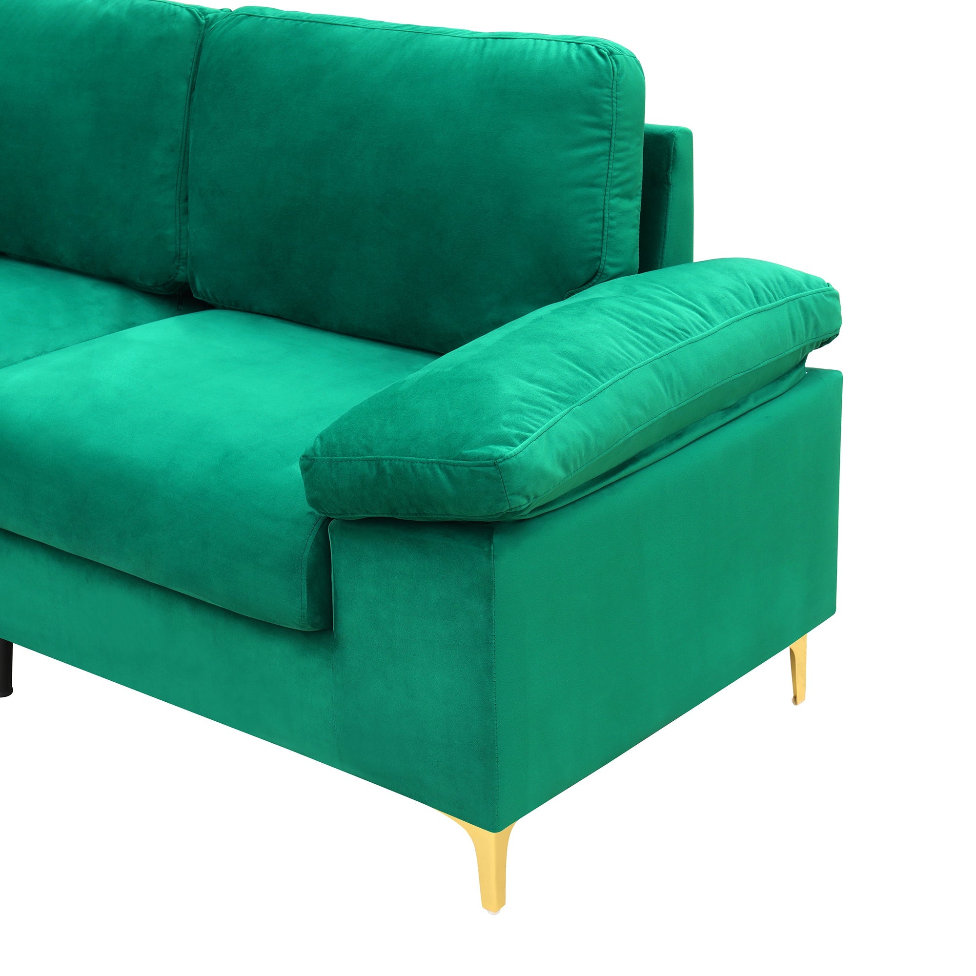 Corduroy Left Corner Sectional Sofa