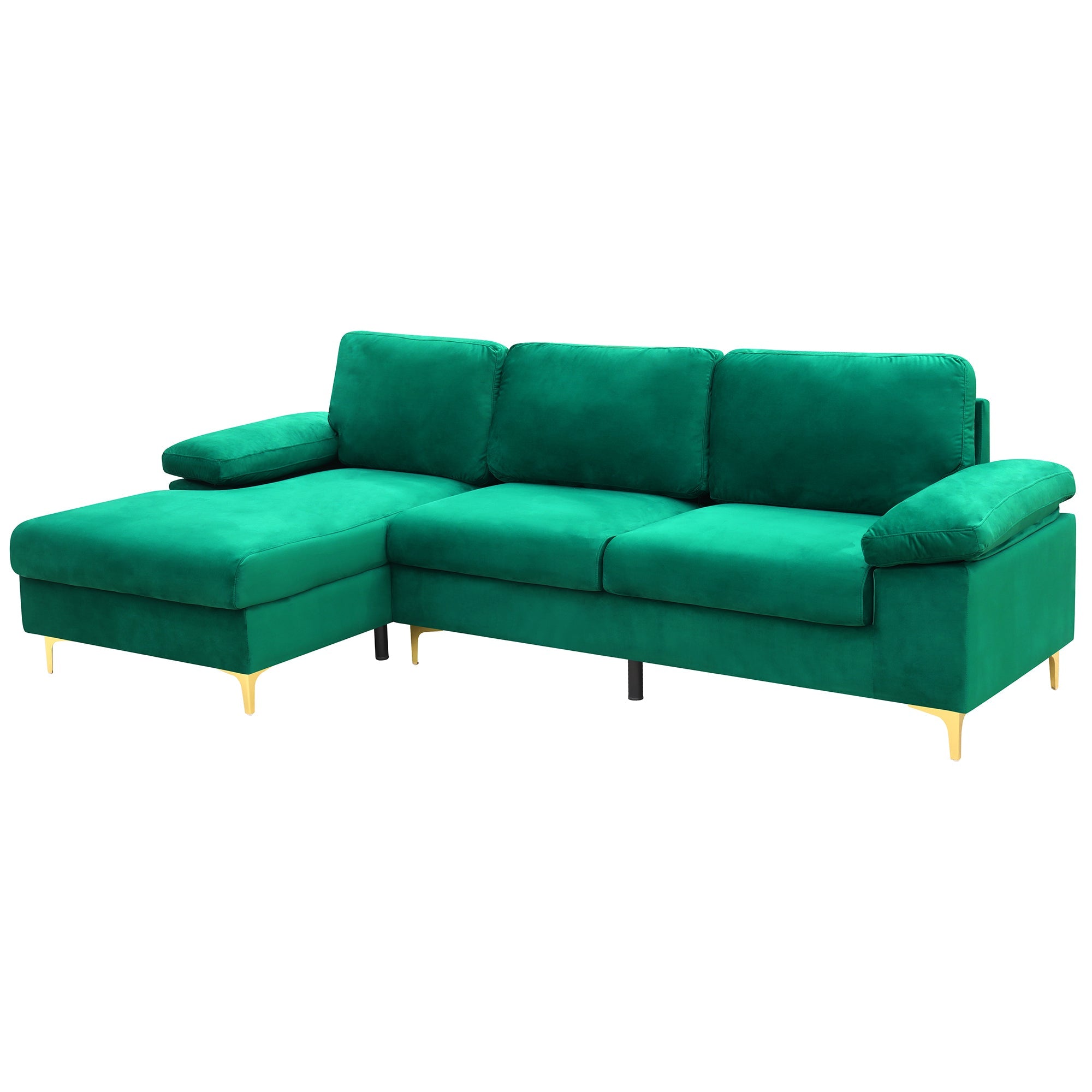 Corduroy Left Corner Sectional Sofa