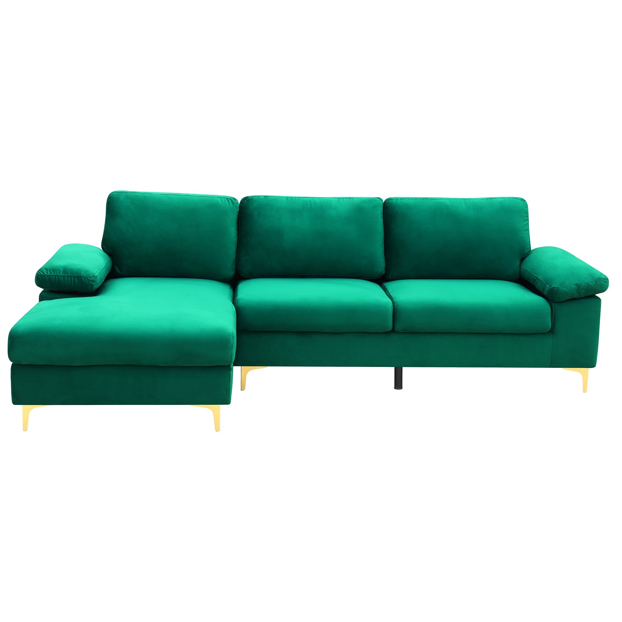 Corduroy Left Corner Sectional Sofa