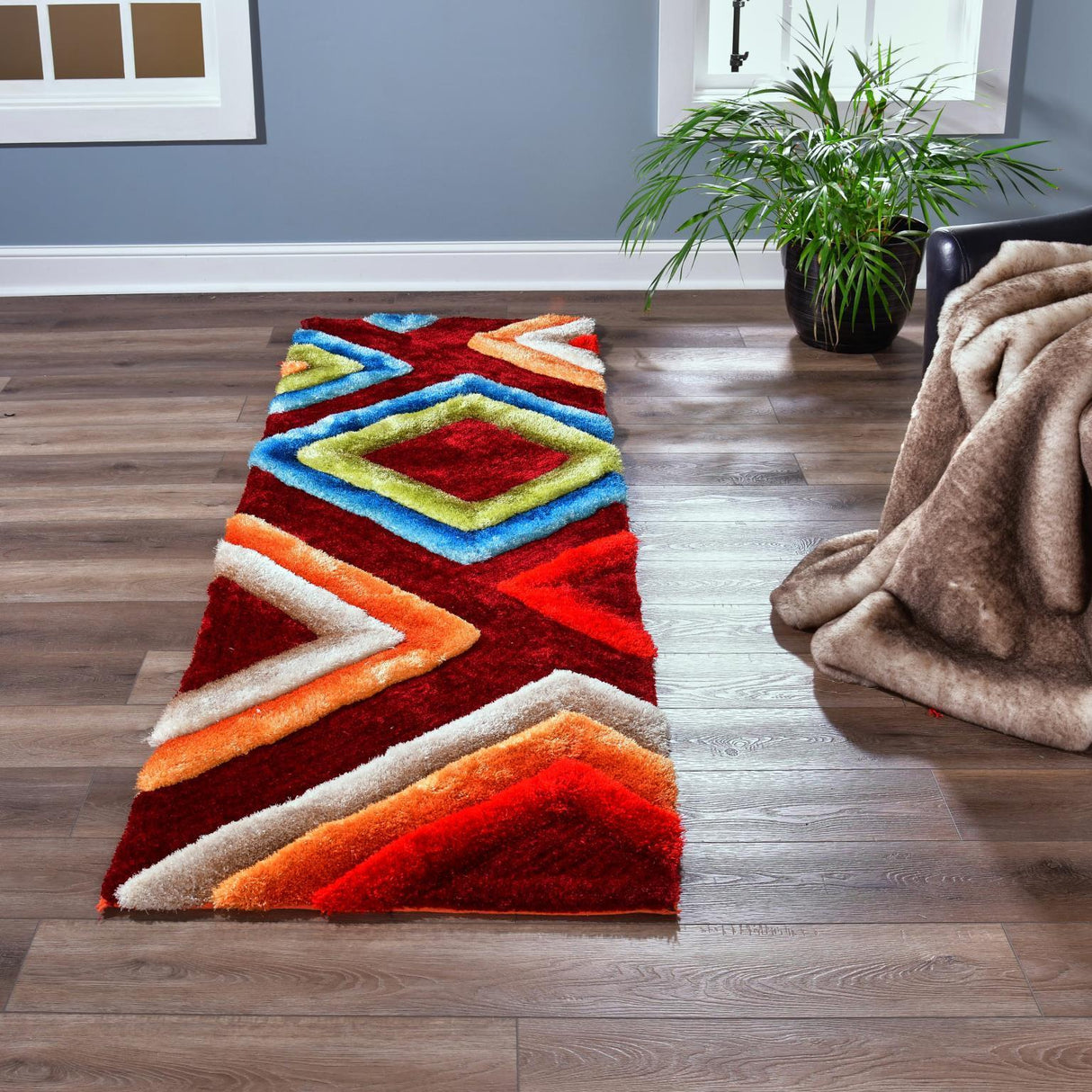 MDA Furniture MATEOS SHAG Area Rug - 2'3'' x 8' - MS1528 | Meri Furniture