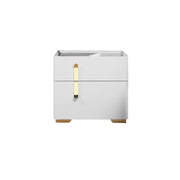 Ivory/Orange Lacquer MDF Night Stand