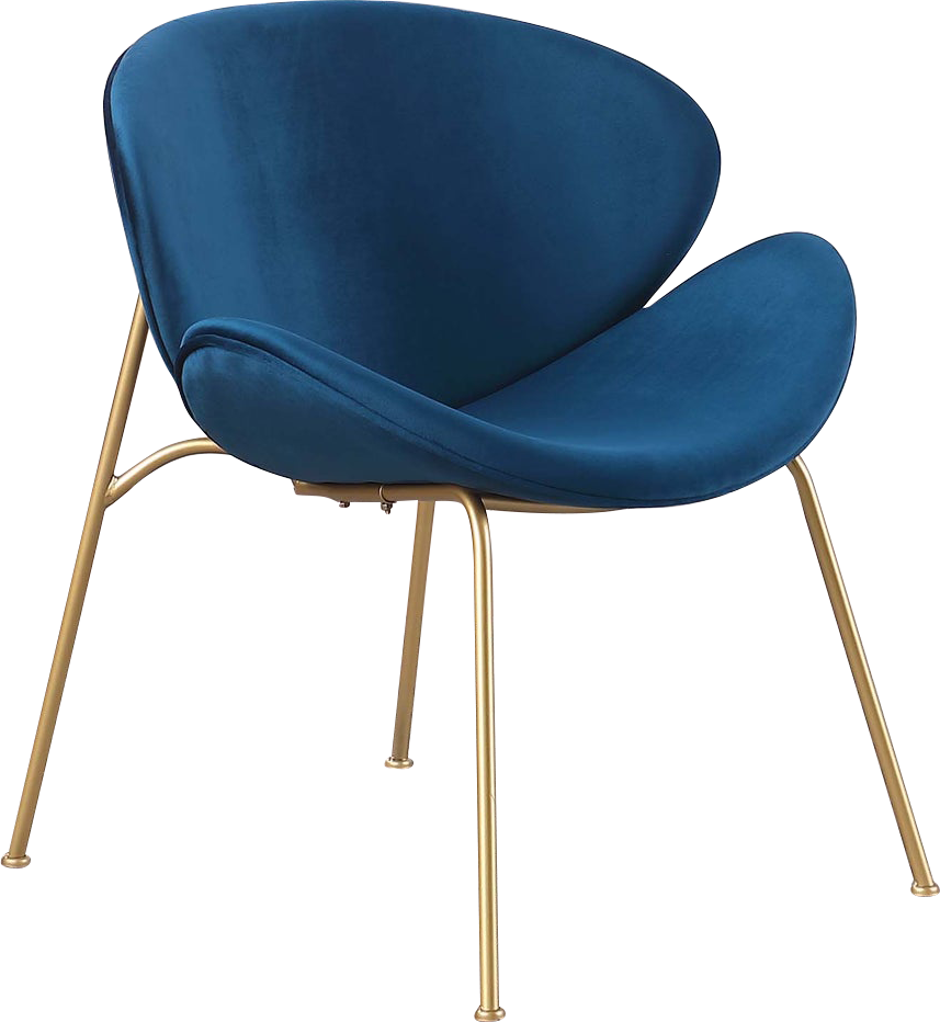 Set of 2 Velvet Barrel Chairs with Gold Metal Legs