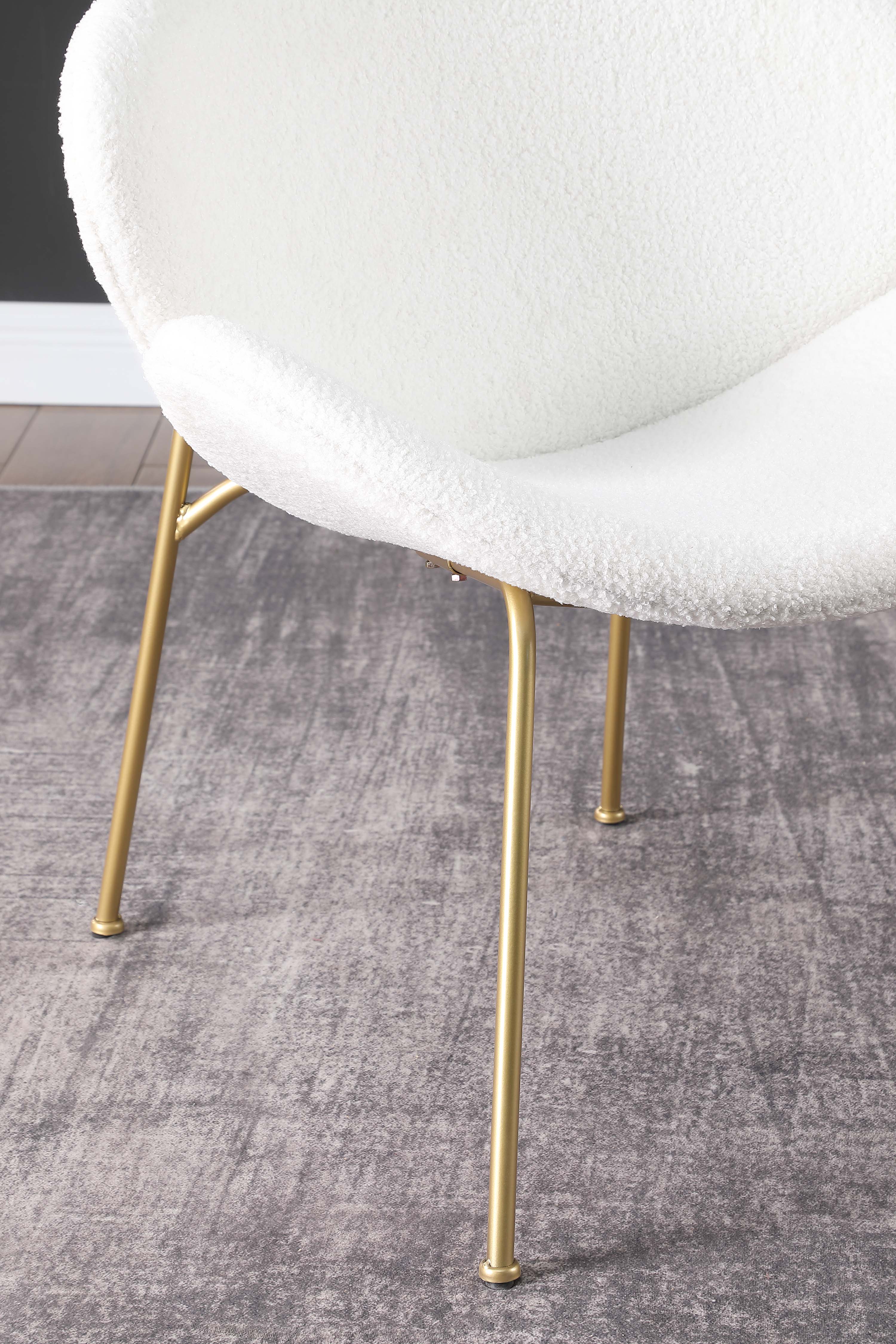 Set of 2 Velvet Barrel Chairs with Gold Metal Legs