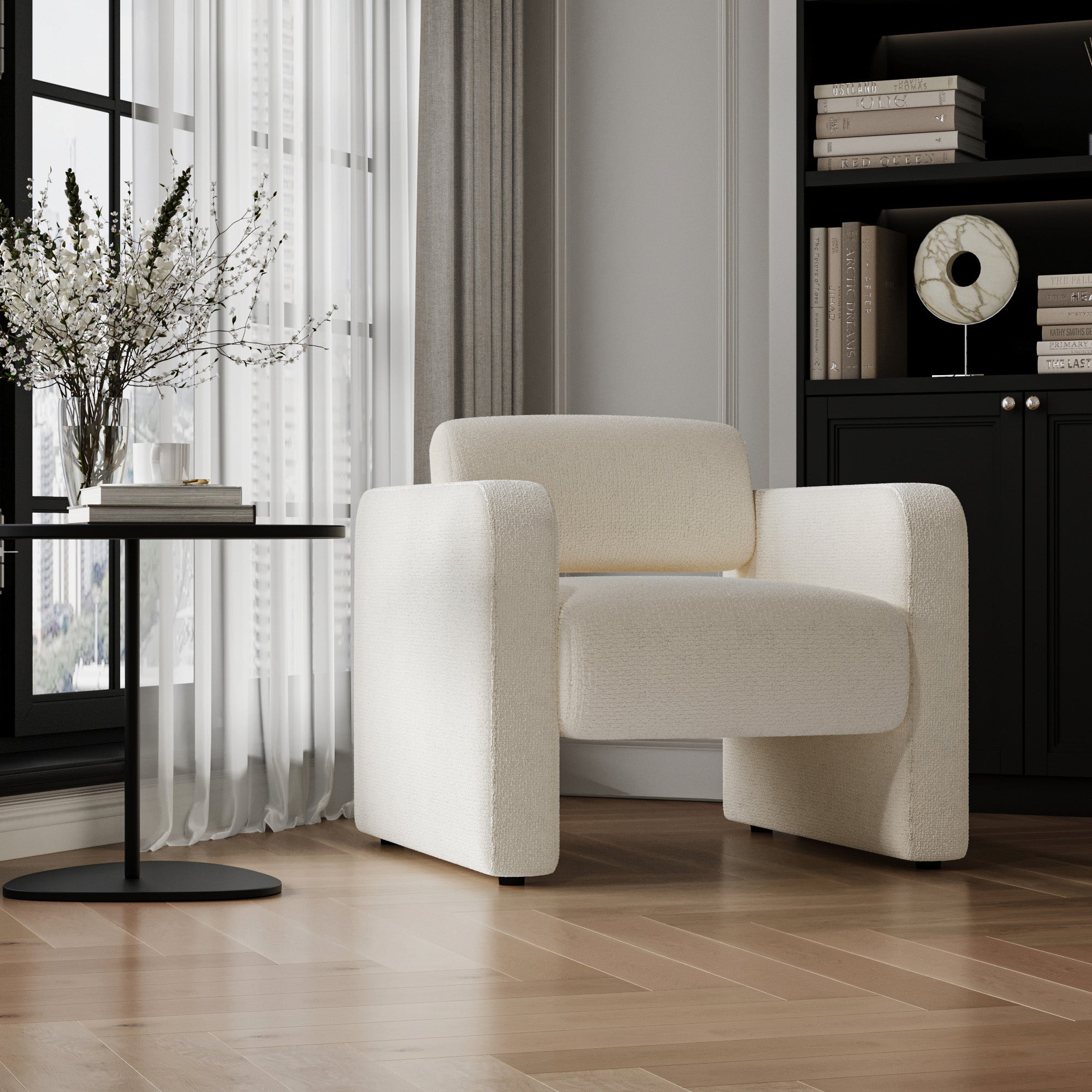 Fabric Accent Chair Easy Assembly