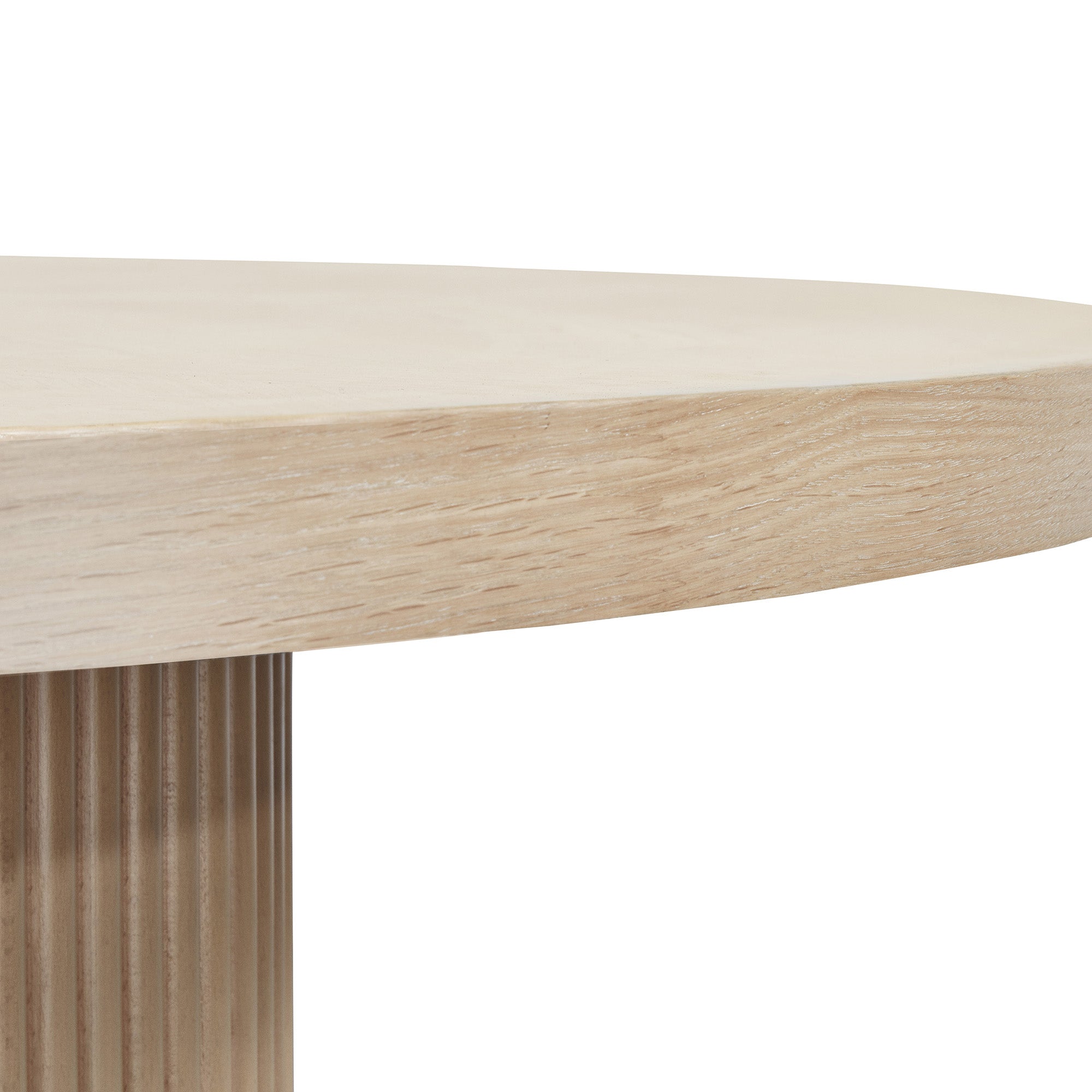 Oak Veneer Round Dining Table