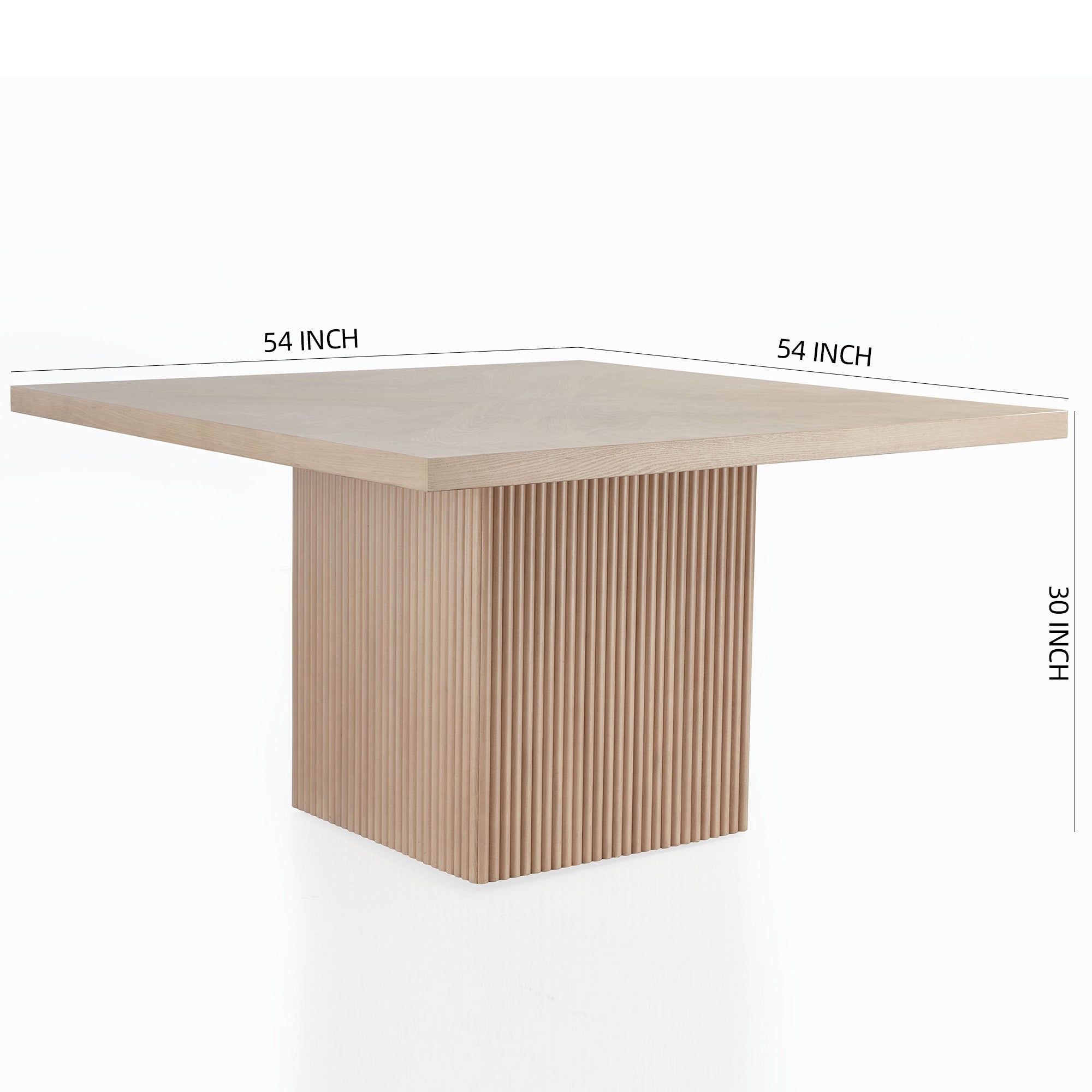 Oak Veneer Square Dining Table