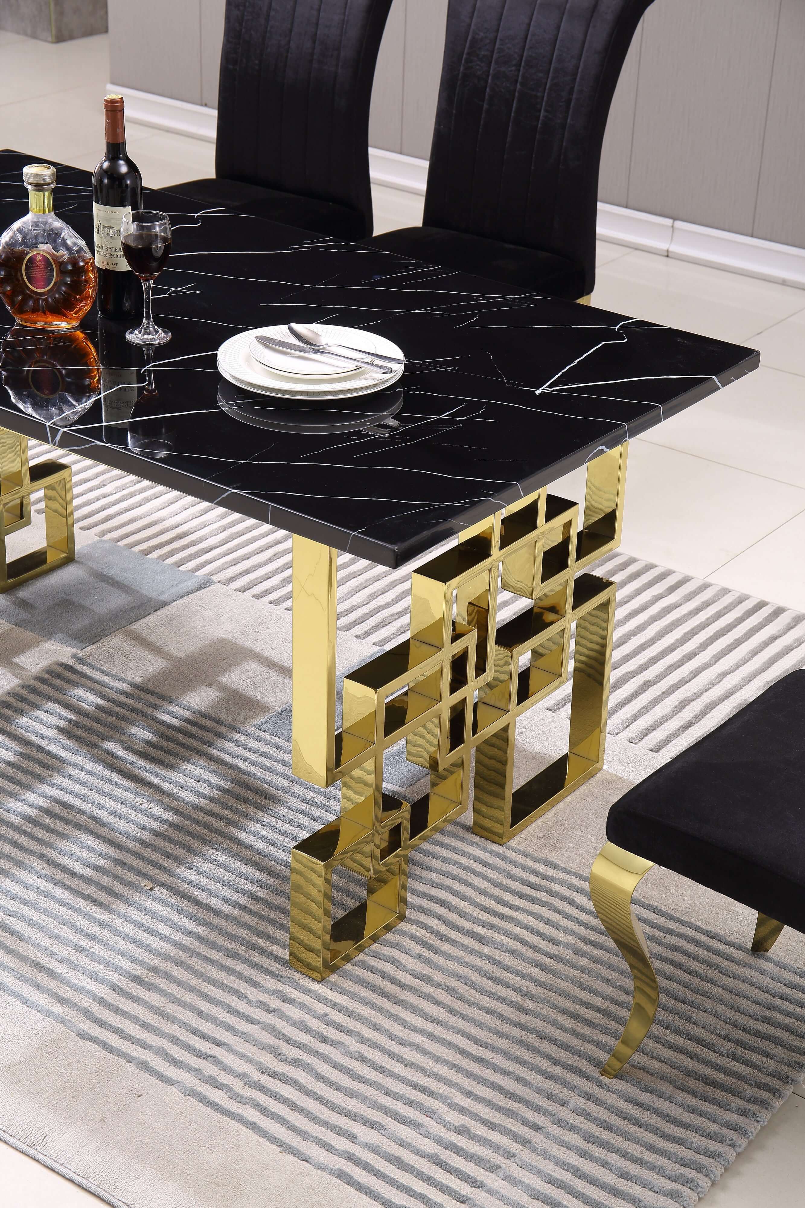 Rectangular Marble Dining Table