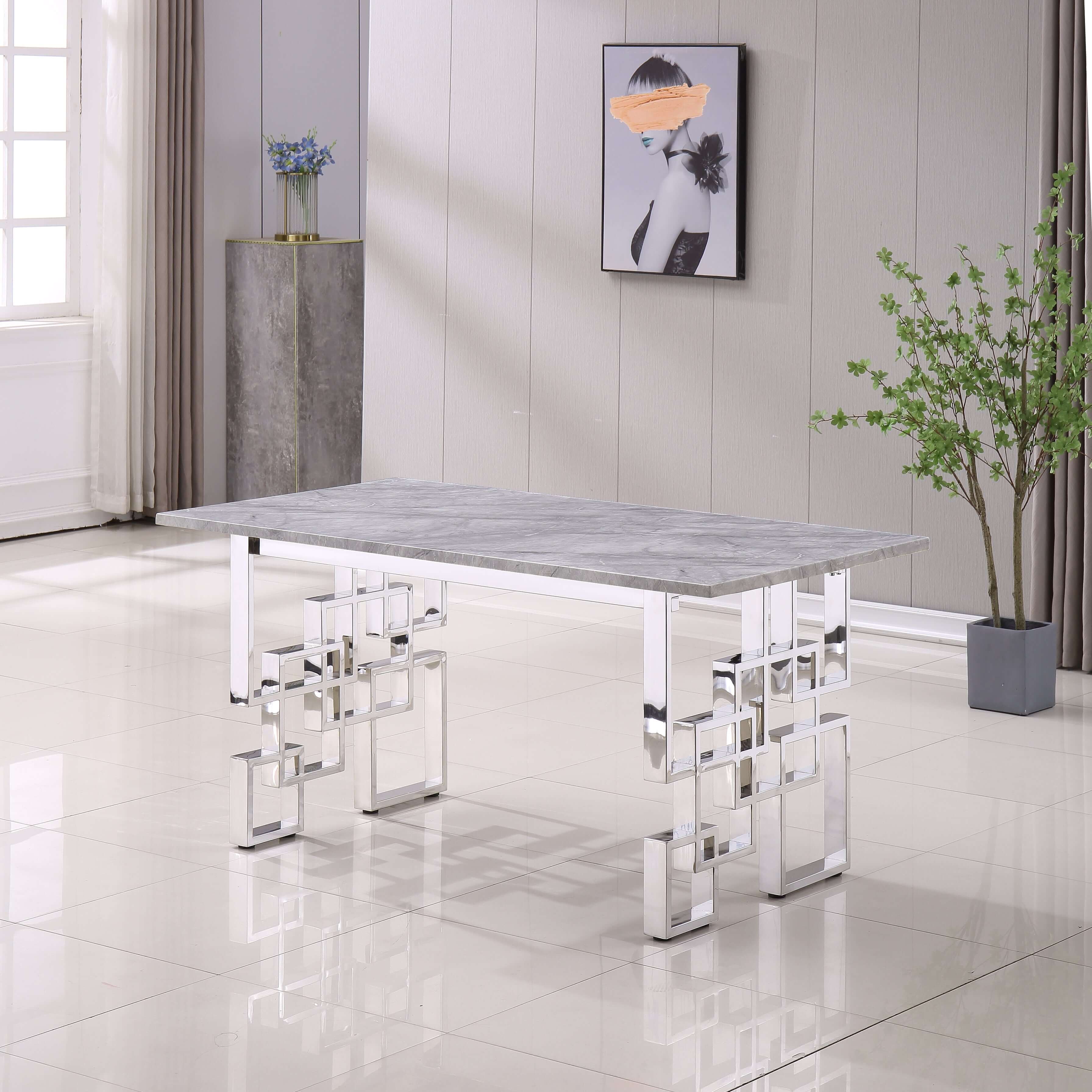 Rectangular Marble Dining Table