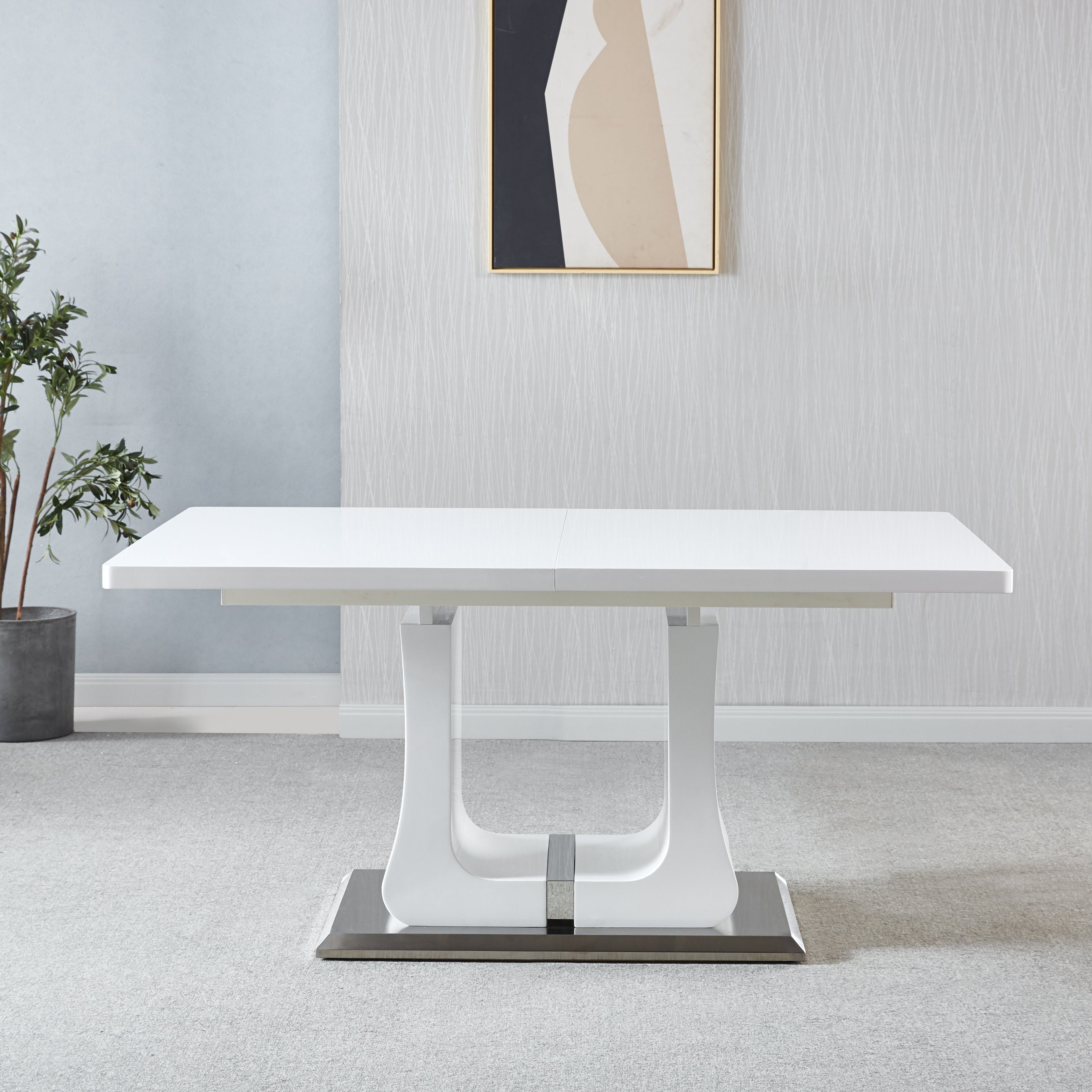 Printed Marble Extendable  Dining Table