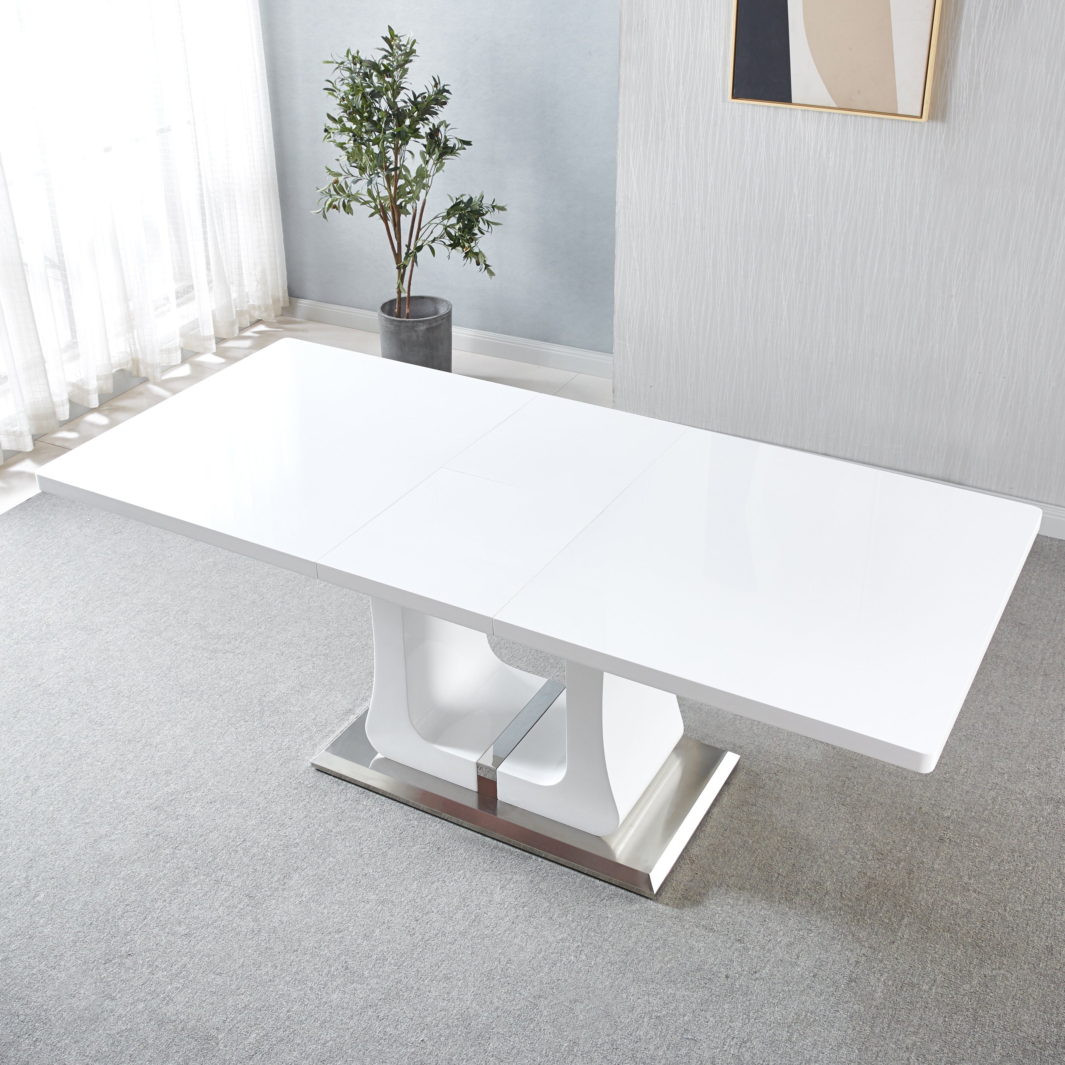 Printed Marble Extendable  Dining Table