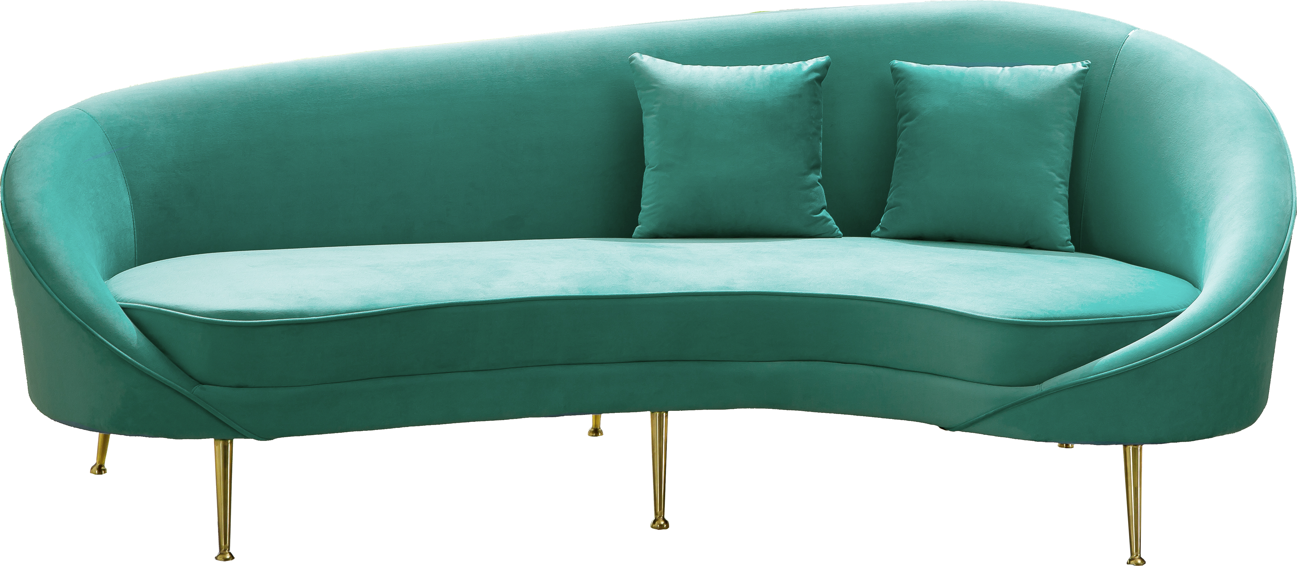 Luxurious Velvet Sofa with Solid Wood Structure