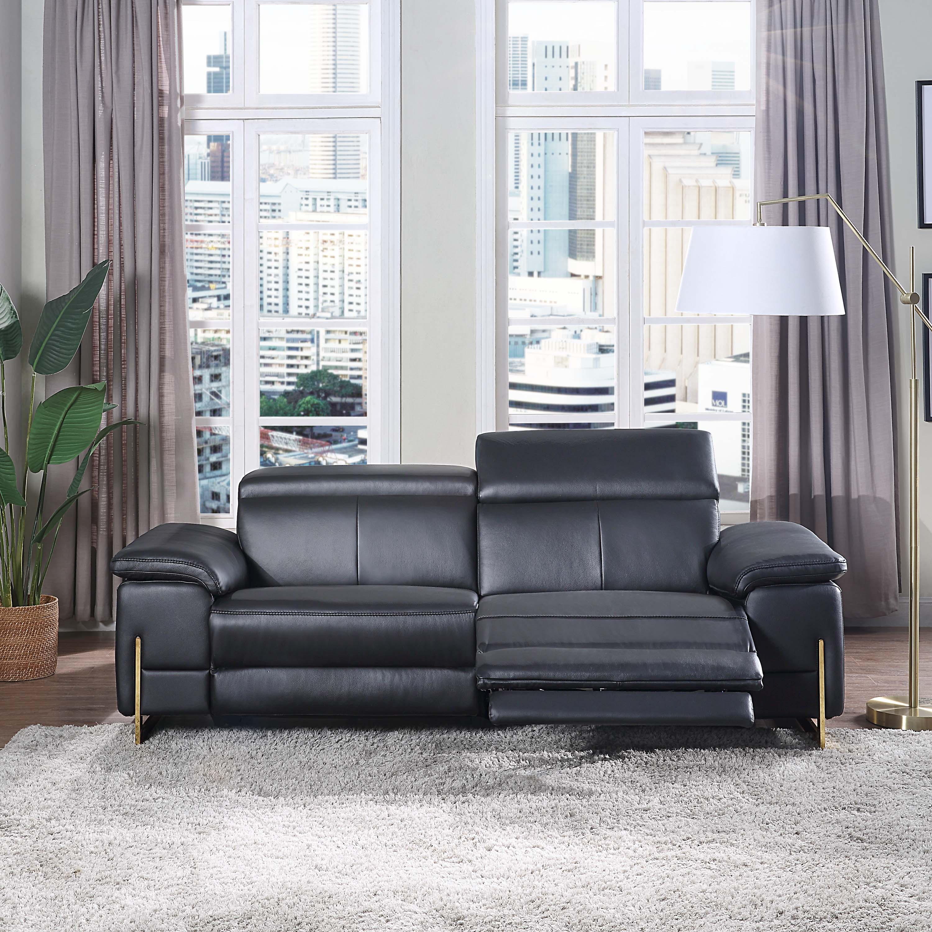 Luxury Reclining Genuine Leather Loveseat/Sofa