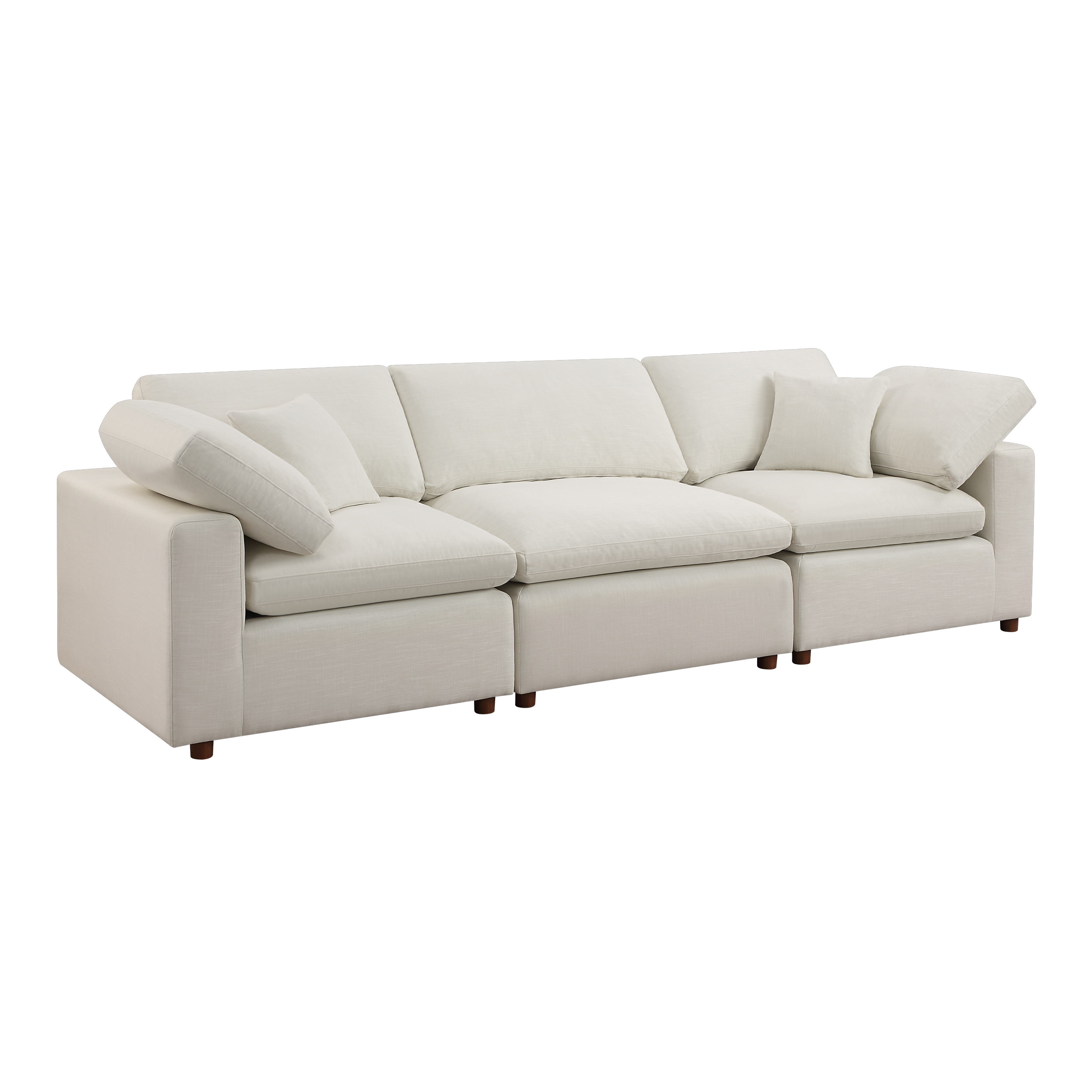 Modular Sofa - Versatile DIY Set with Linen, Viscose, and Polyester Upholstery