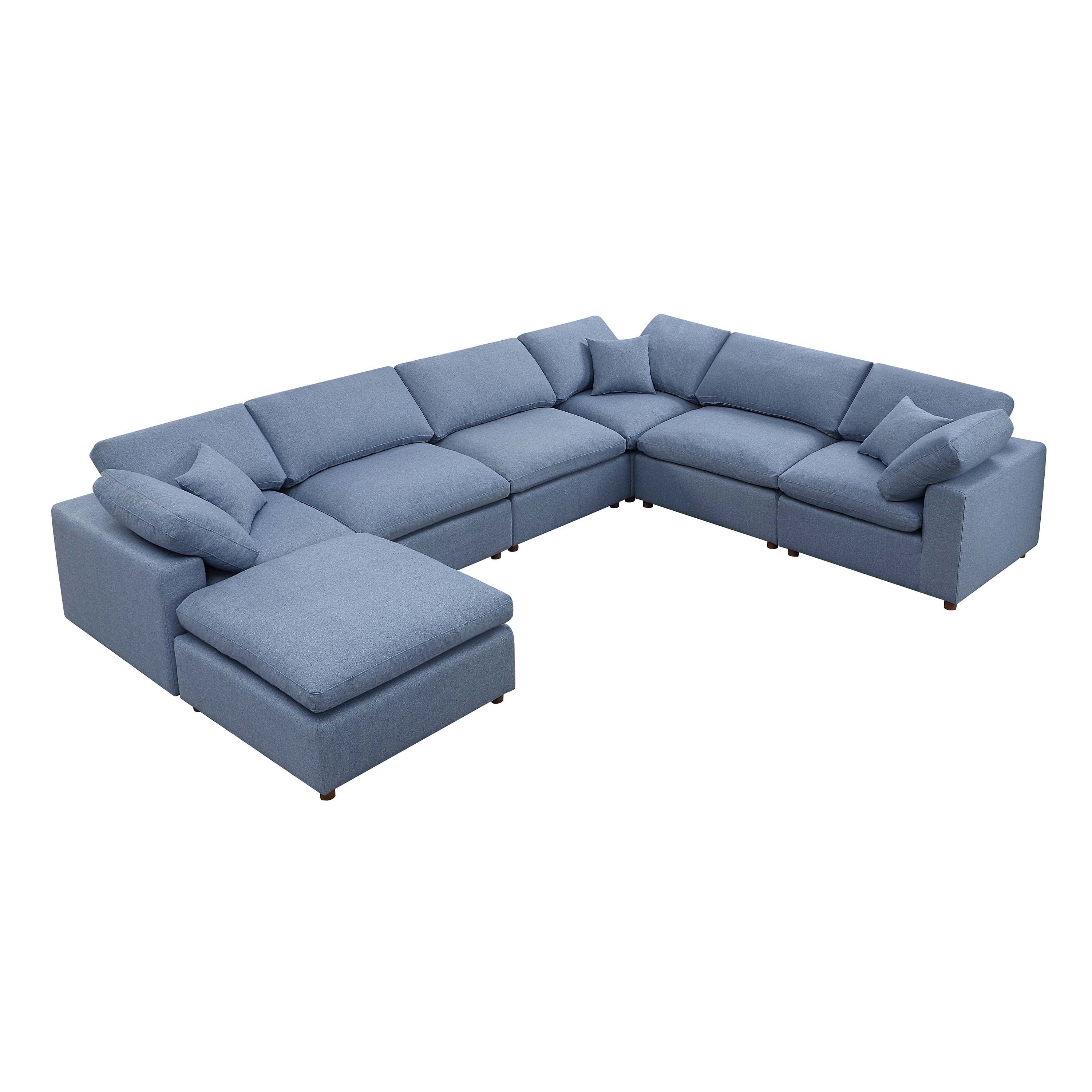 Modular Sofa - Versatile DIY Set with Linen, Viscose, and Polyester Upholstery