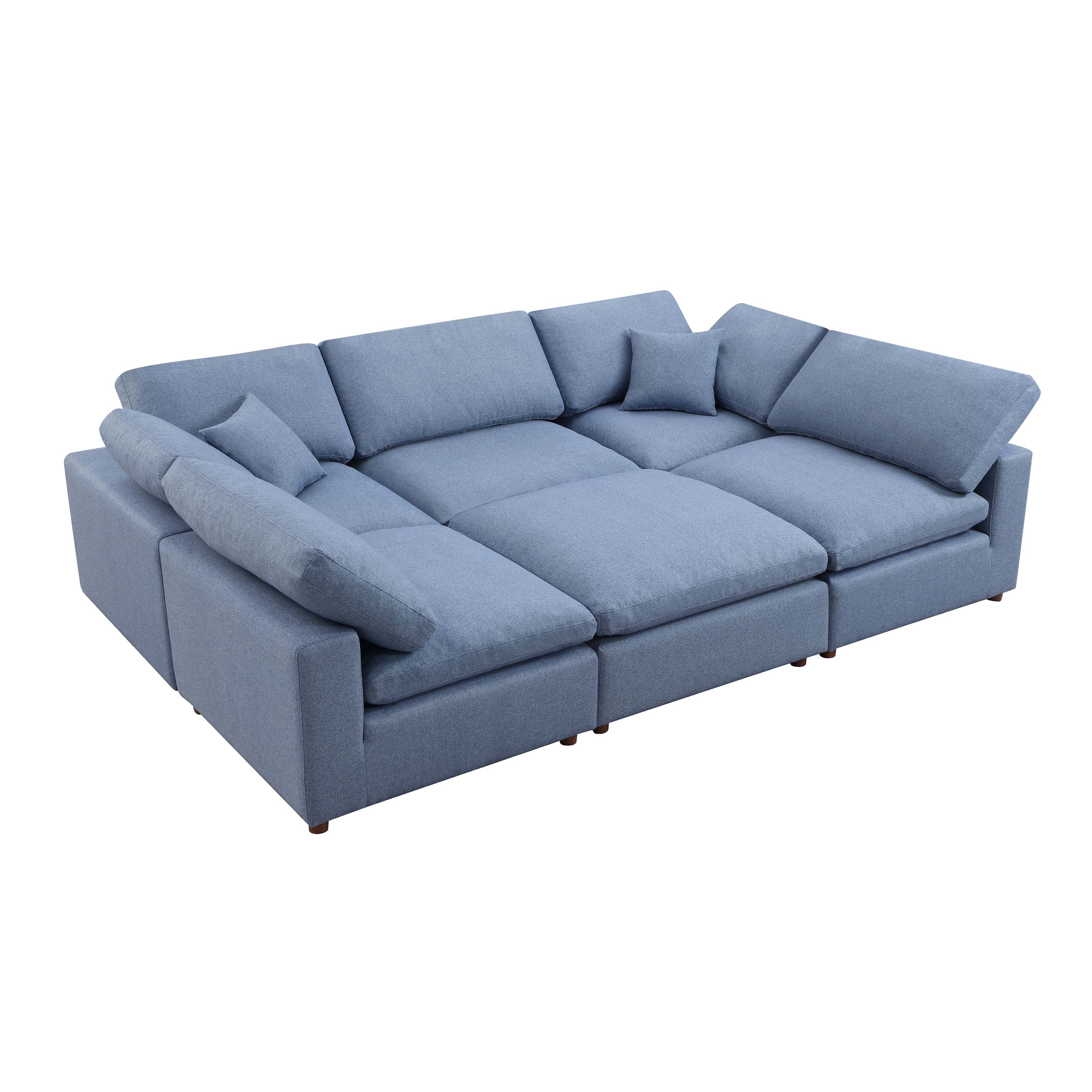 Modular Sofa - Versatile DIY Set with Linen, Viscose, and Polyester Upholstery