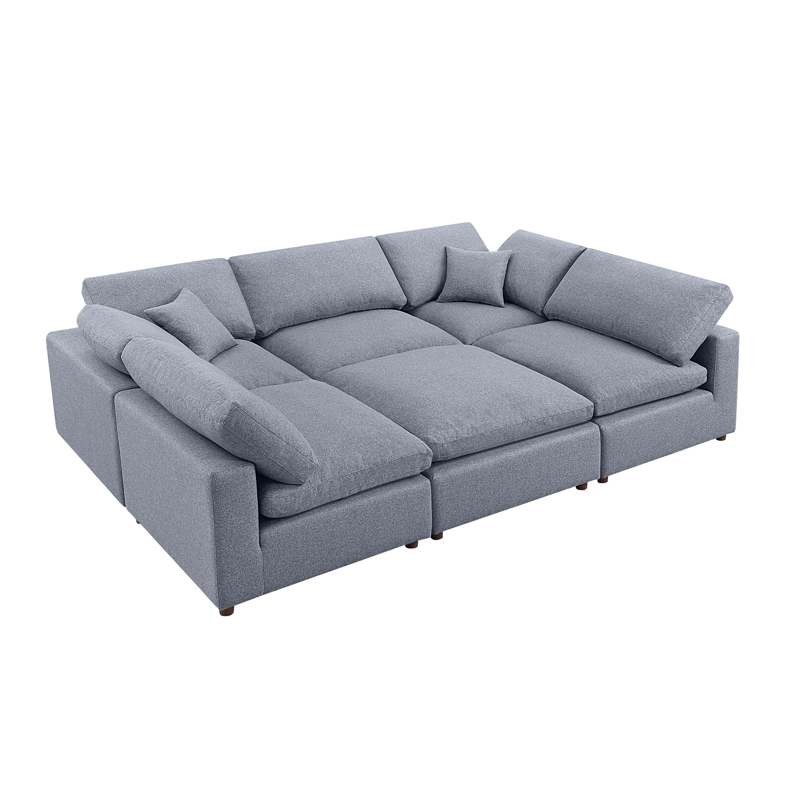 Modular Sofa - Versatile DIY Set with Linen, Viscose, and Polyester Upholstery