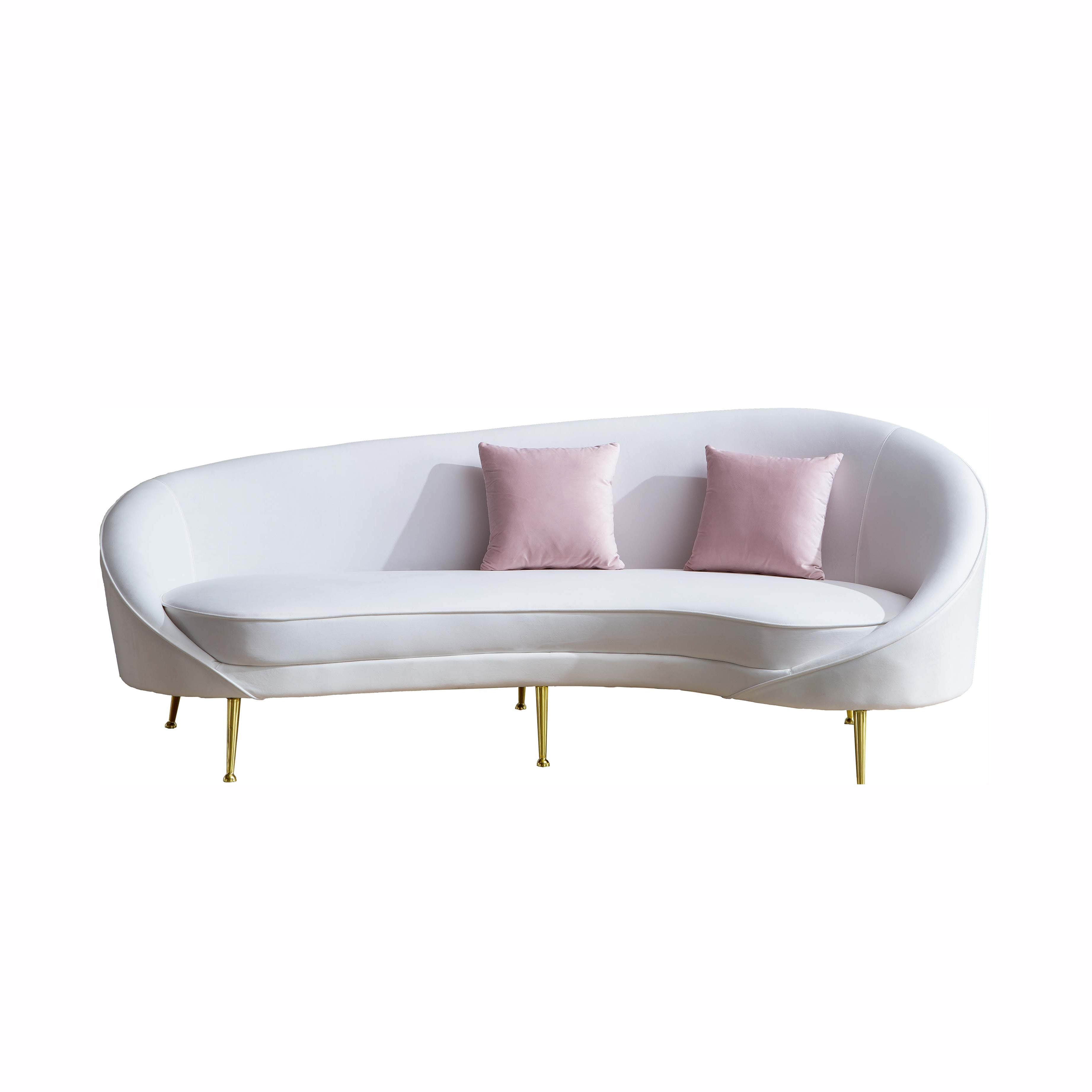 Luxurious Velvet Sofa with Solid Wood Structure