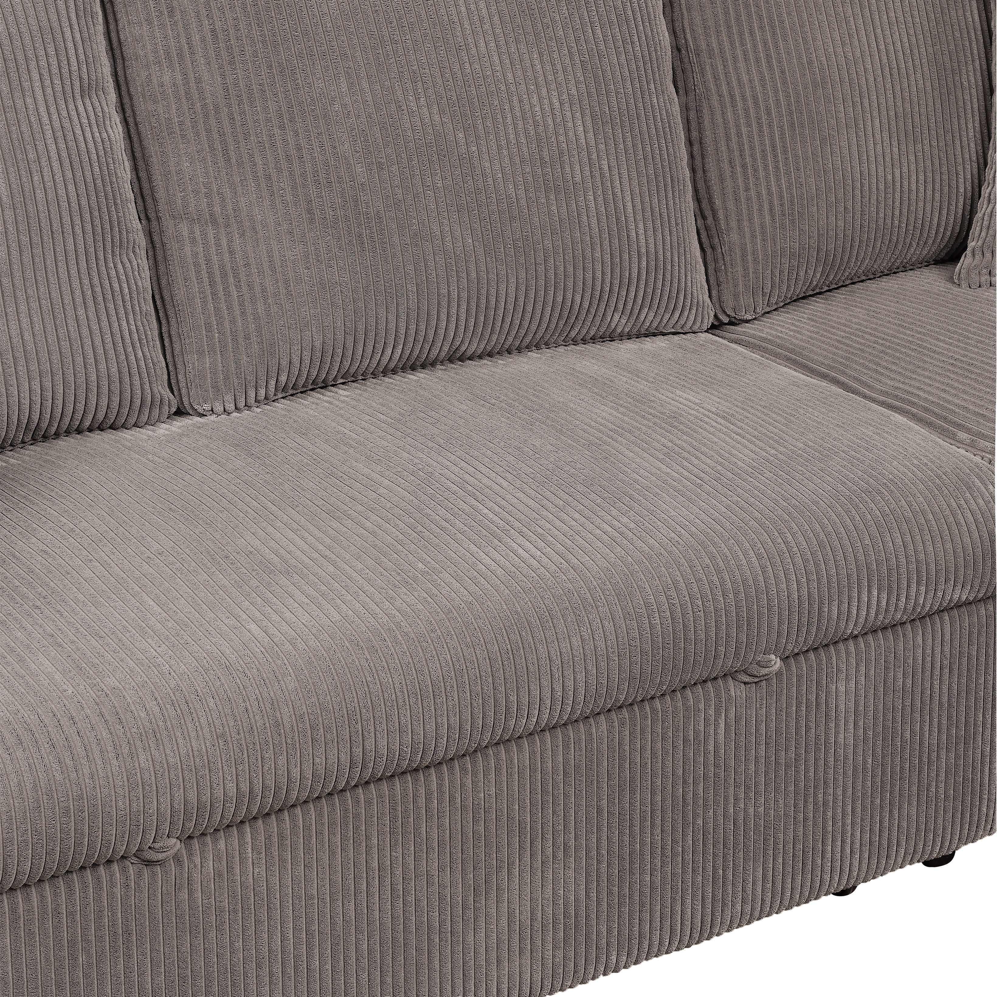 Corduroy Fabric Storage Chaise with Wheels