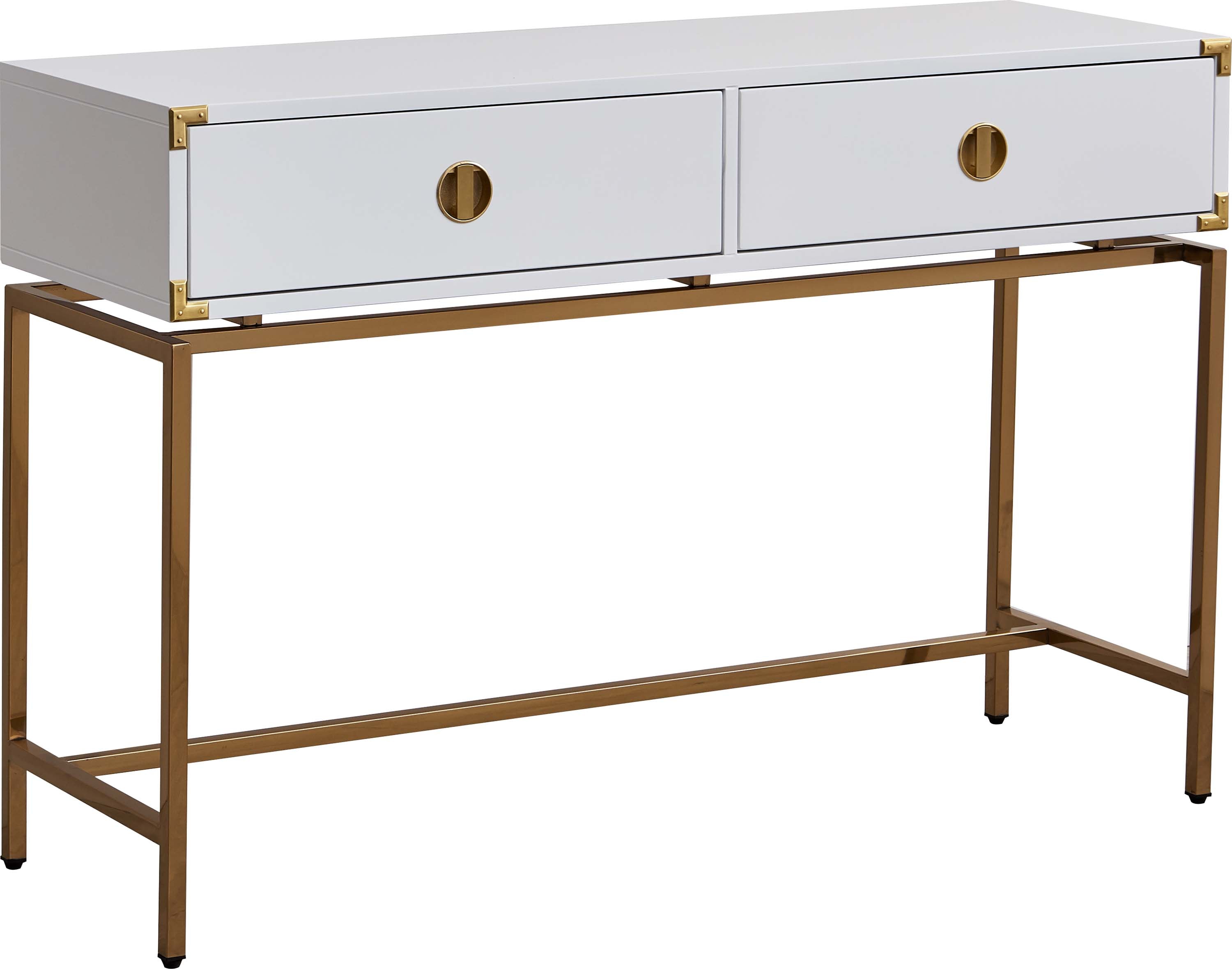 Sleek White MDF Console Table