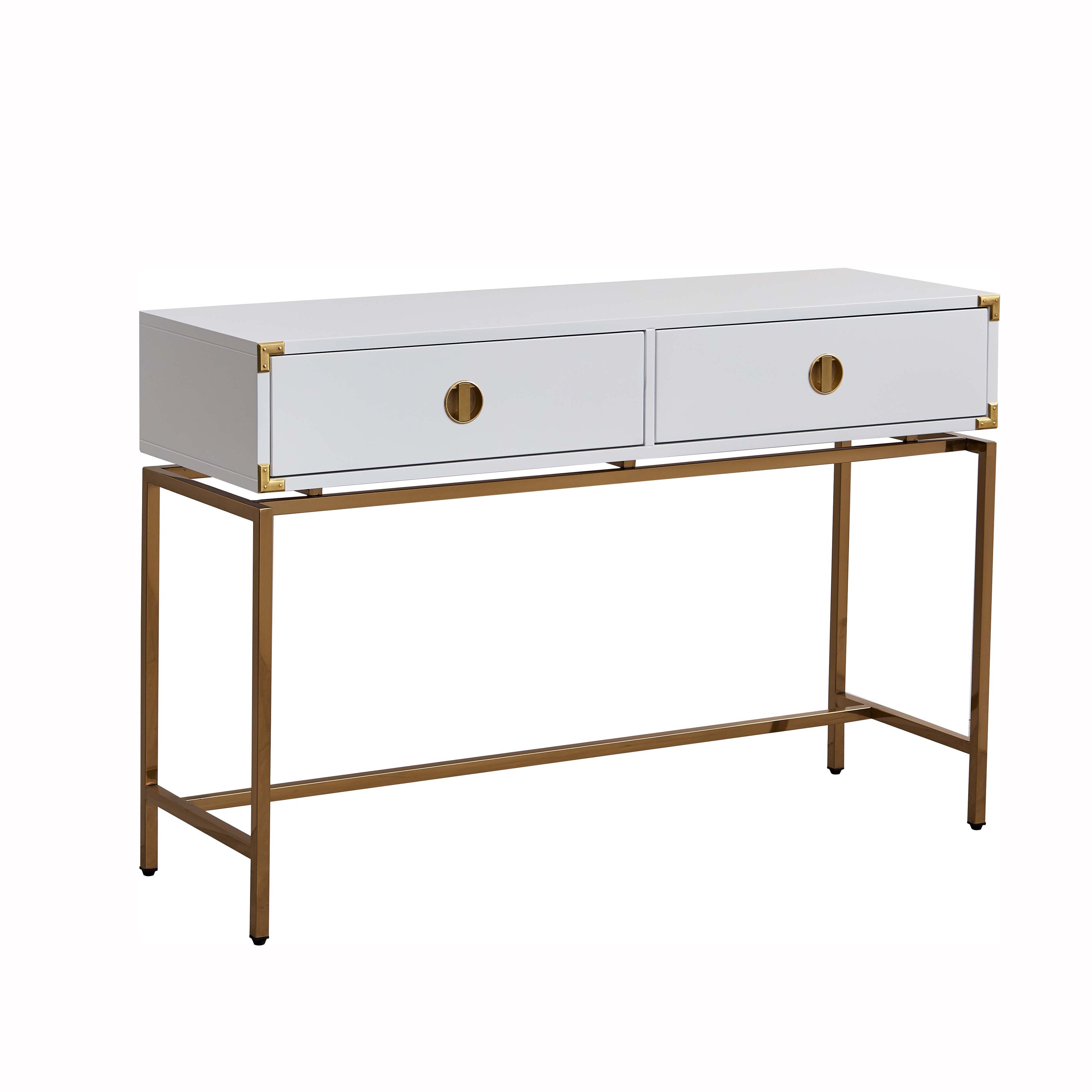 Sleek White MDF Console Table