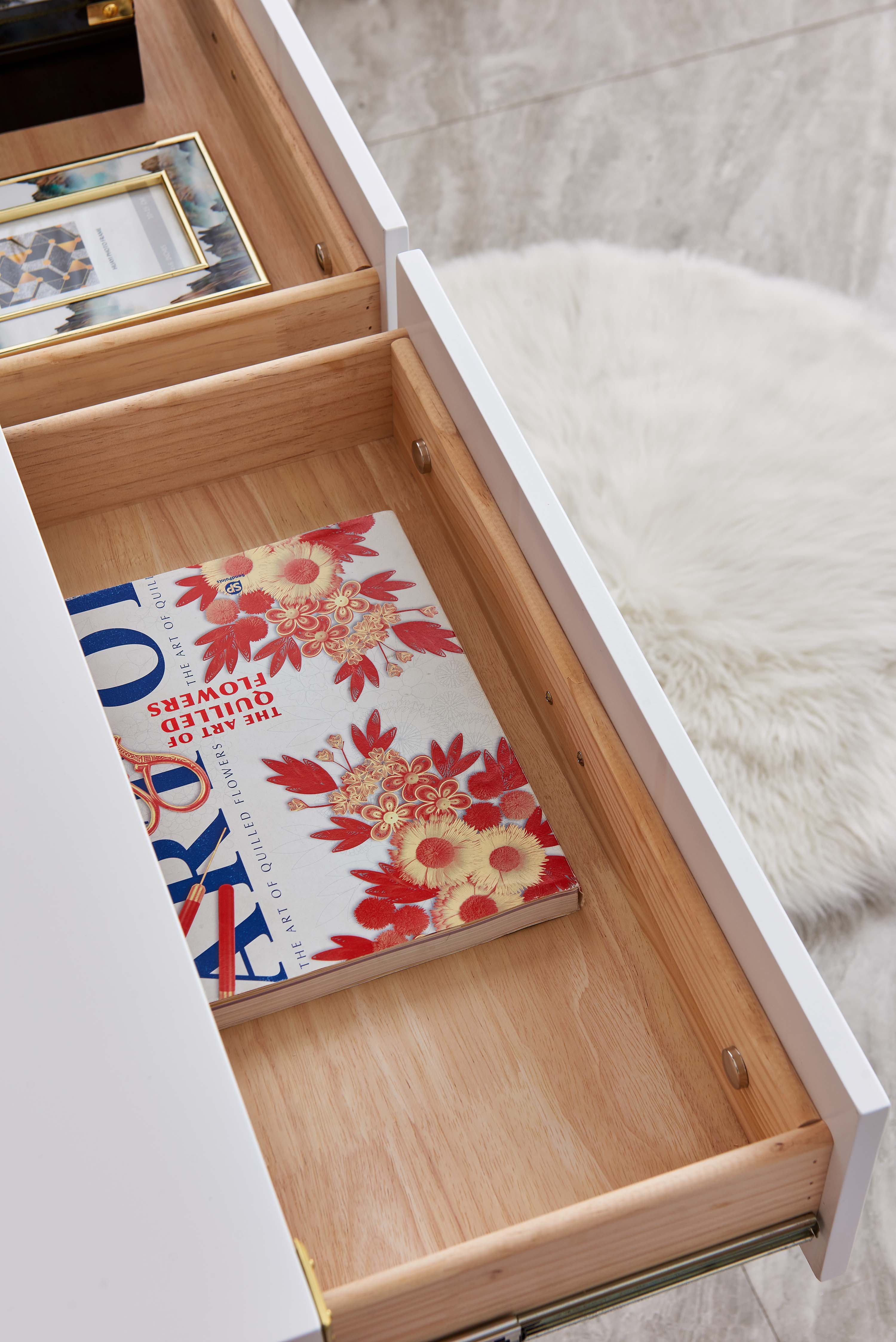 Sleek White MDF Console Table