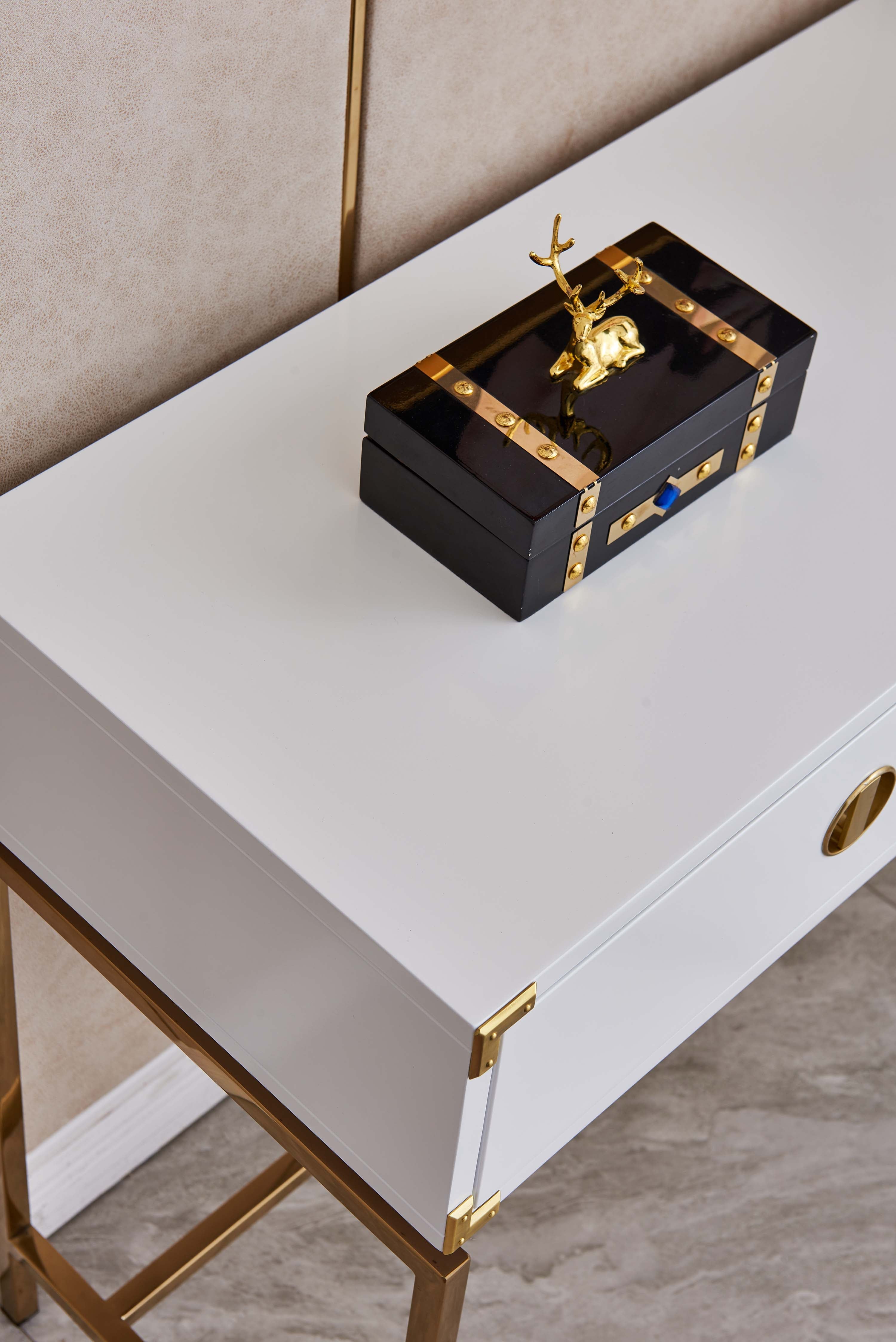 Sleek White MDF Console Table