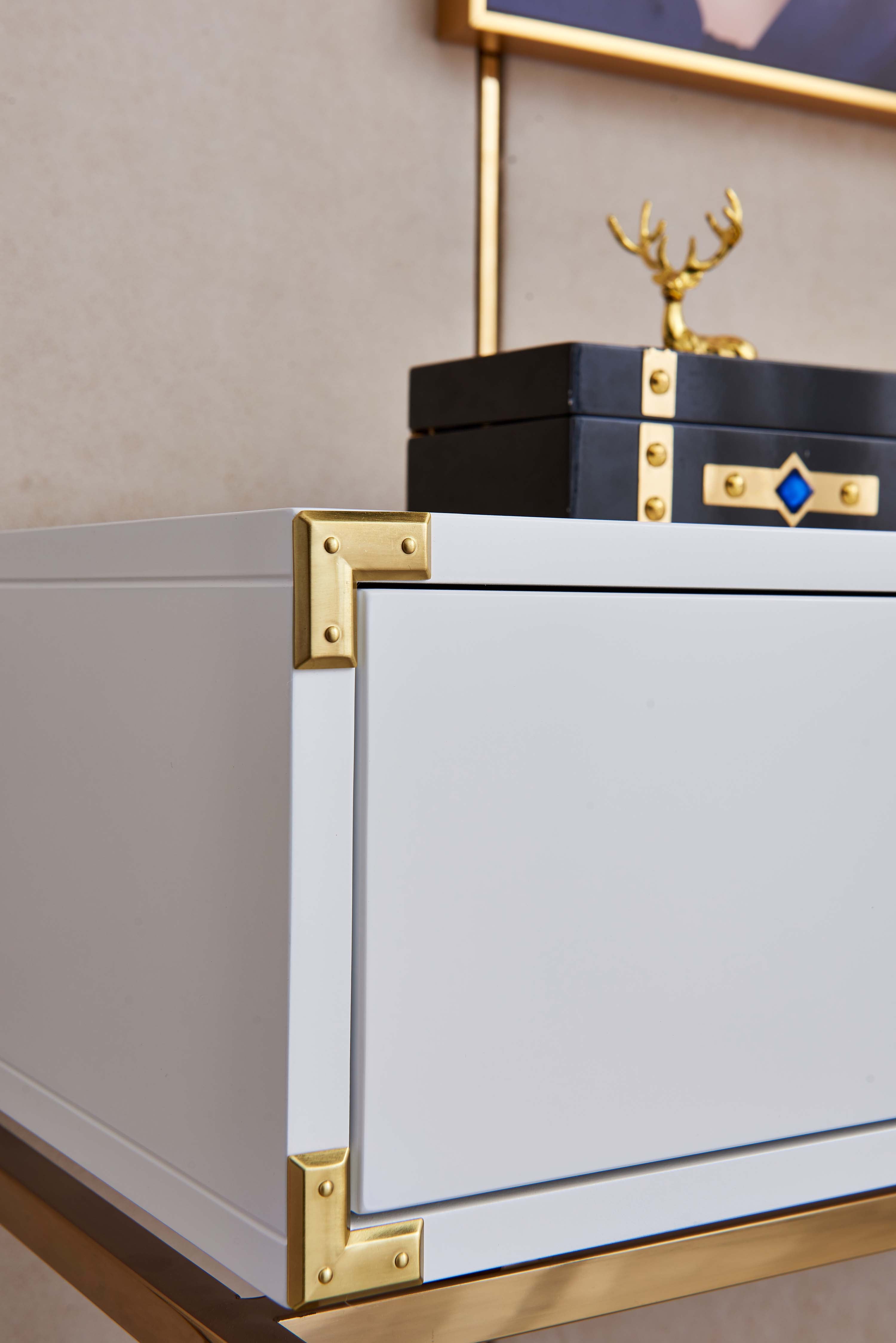 Sleek White MDF Console Table