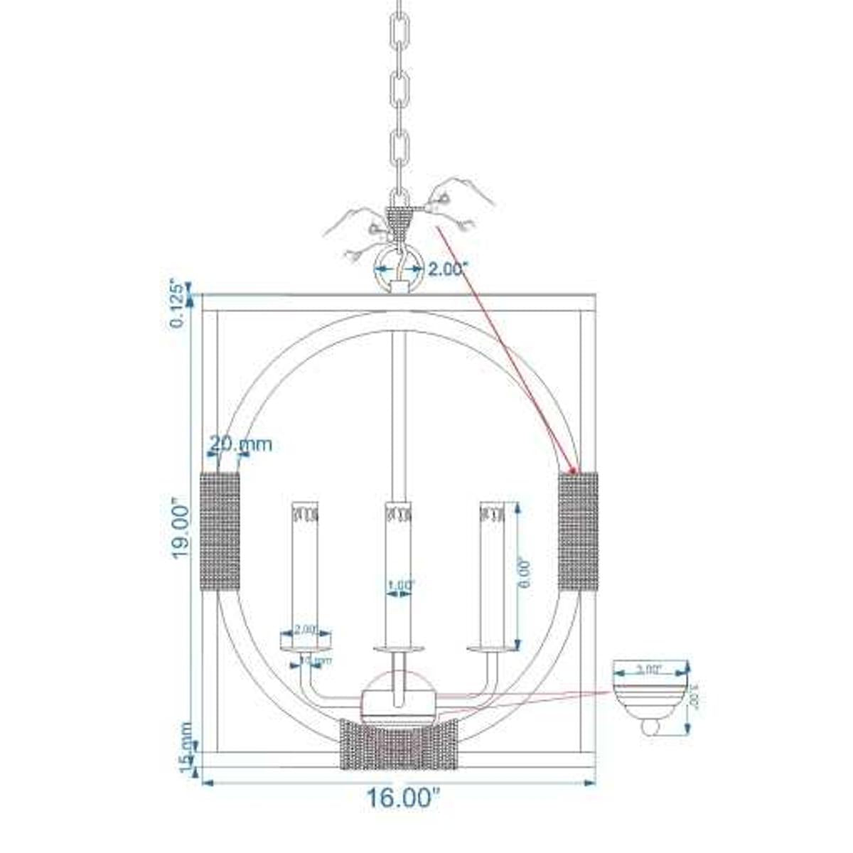 Surya Surya Braylee Ceiling Light | Meri Furniture