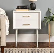 Olivia Modern Nightstand - White