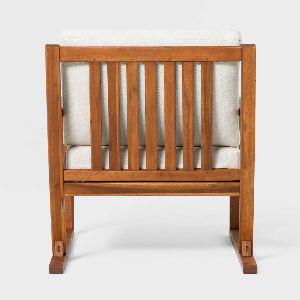 Modern Slat Back Wood Club Chair - Brown