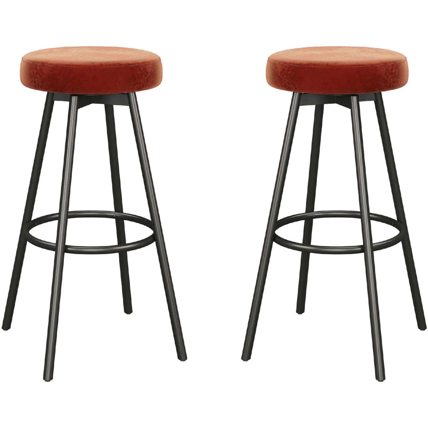 Swivel Seat Glam Bar Stool - 2pk - Rust