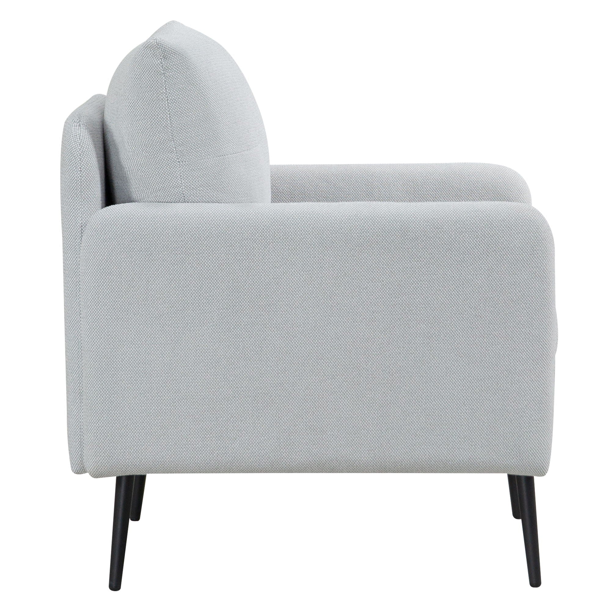 Contemporary Accent Chair With Metal Legs, Comfy Chenille Fabric Armchair