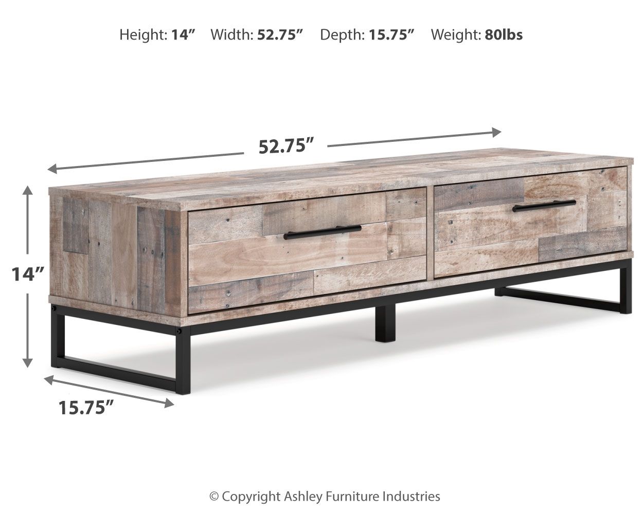 Signature Design by Ashley® Neilsville - Whitewash - Bench With Coat Rack | Meri Furniture