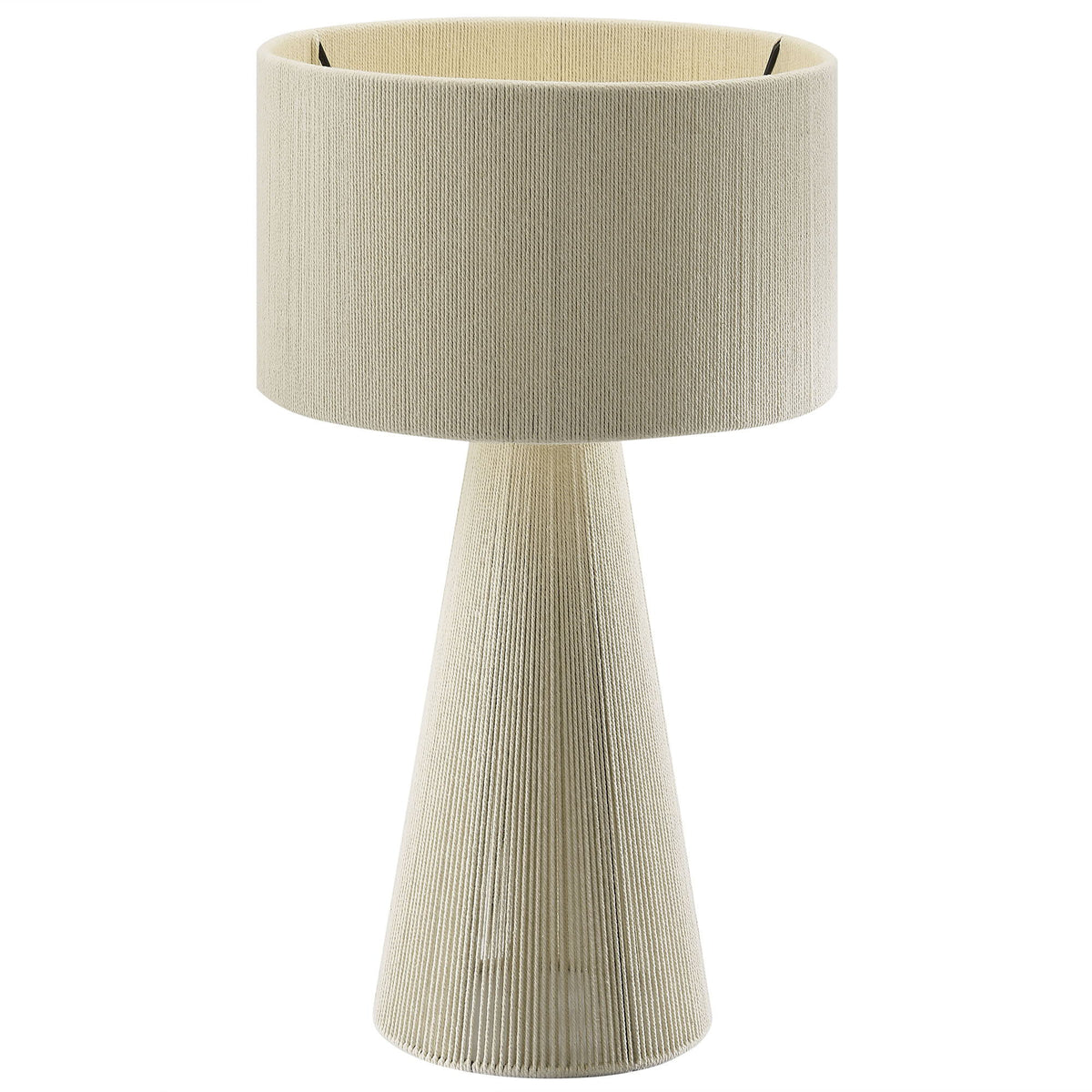Gia Handwoven Cotton Thread Striped or Plain Table Lamp by Modway