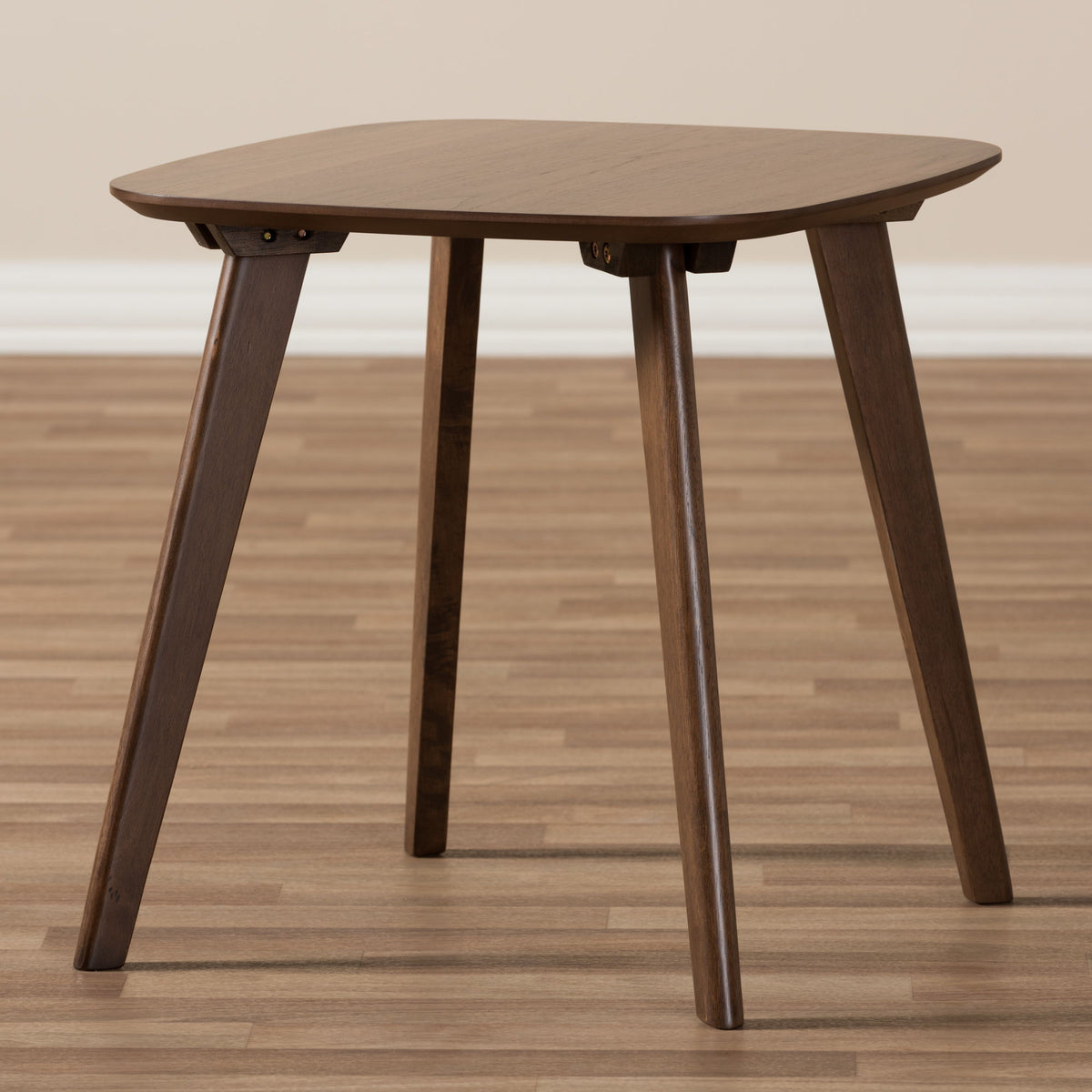 Dahlia Mid-Century Modern Walnut Wood End Table