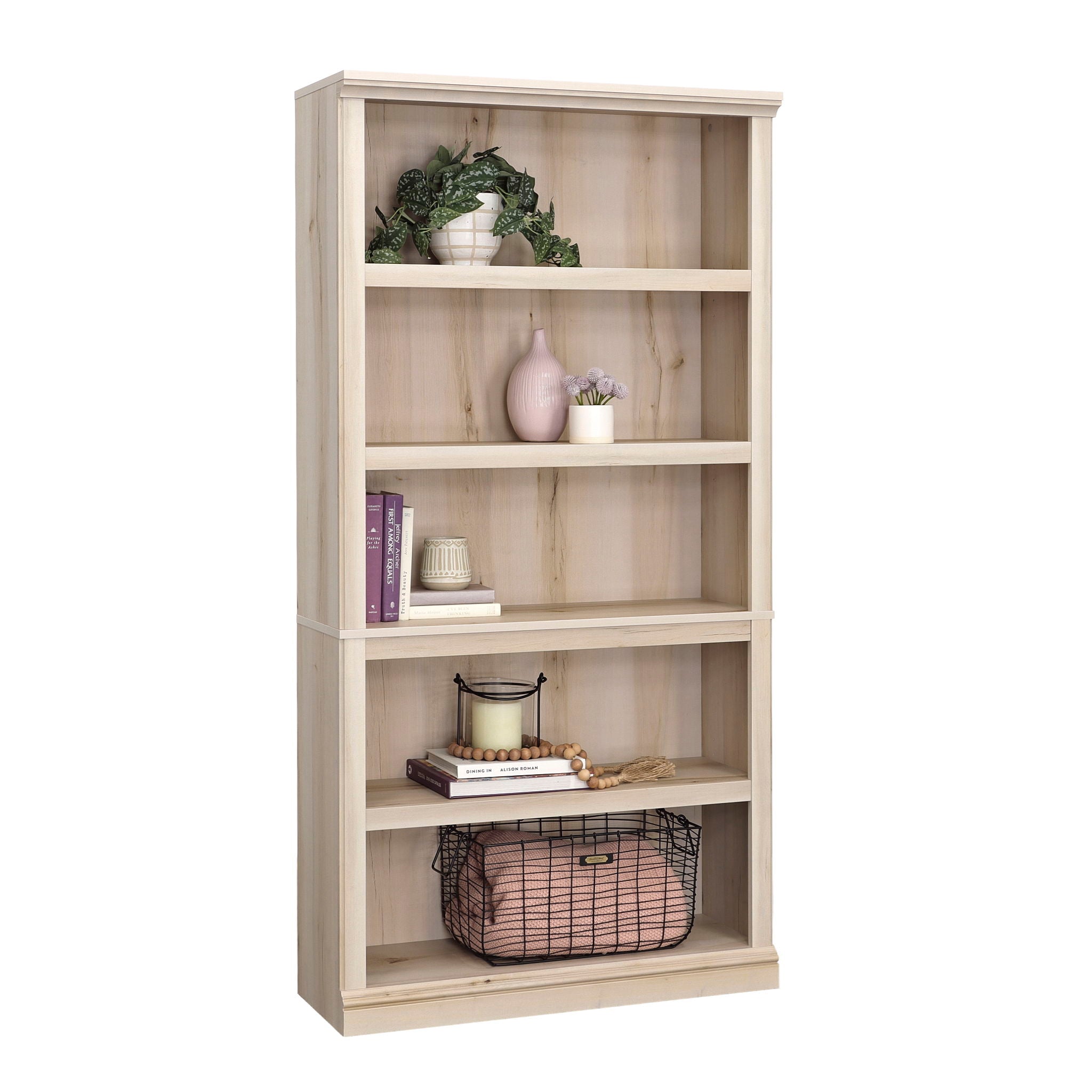 5-Shelf Display Bookcase in Pacific Maple