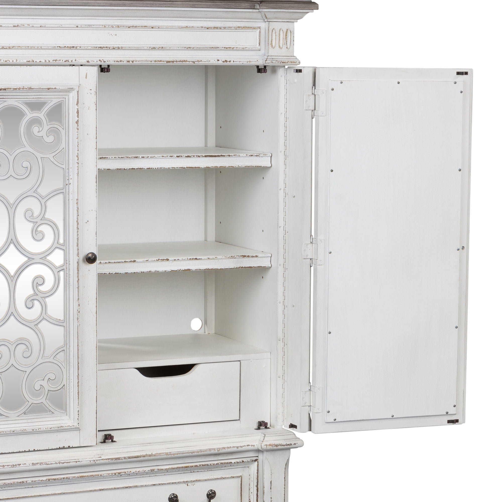 Abbey Park - Mirrored Door Chest - White