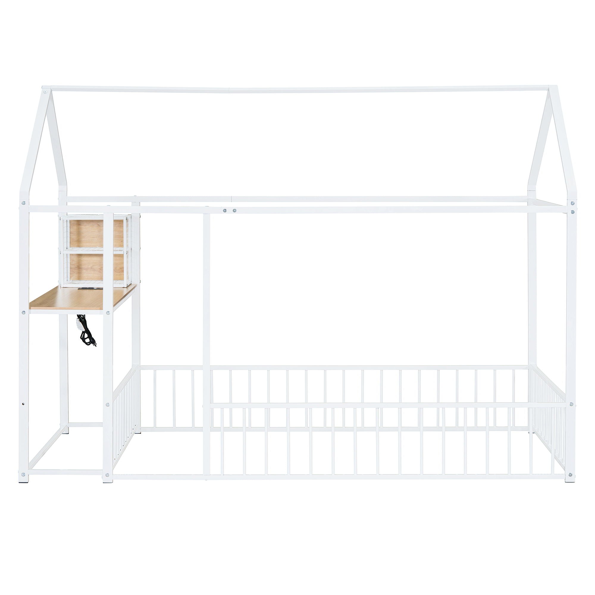 House Frame With Desk, Shelves, Power Outlets And USB Ports