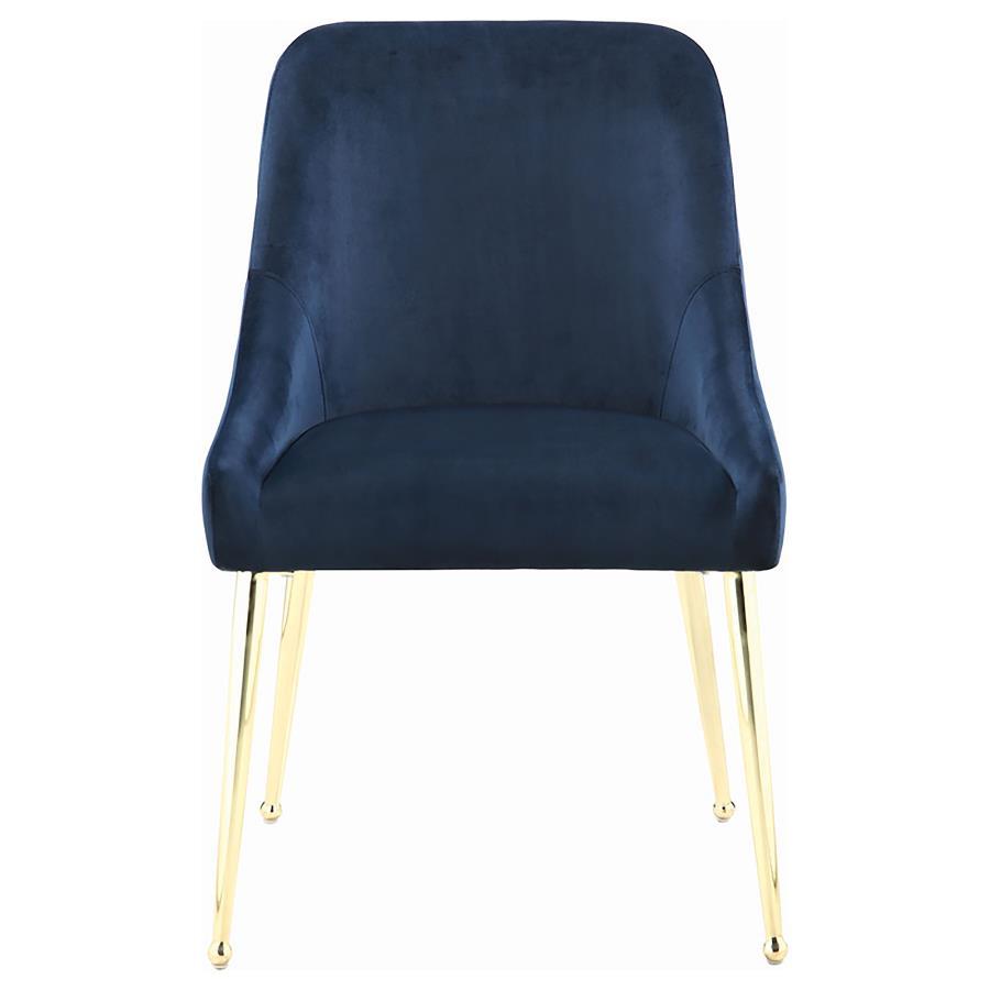 Coaster Fine Furniture Mayette - Upholstered Side Dining Chair (Set of 2) - Blue | Meri Furniture