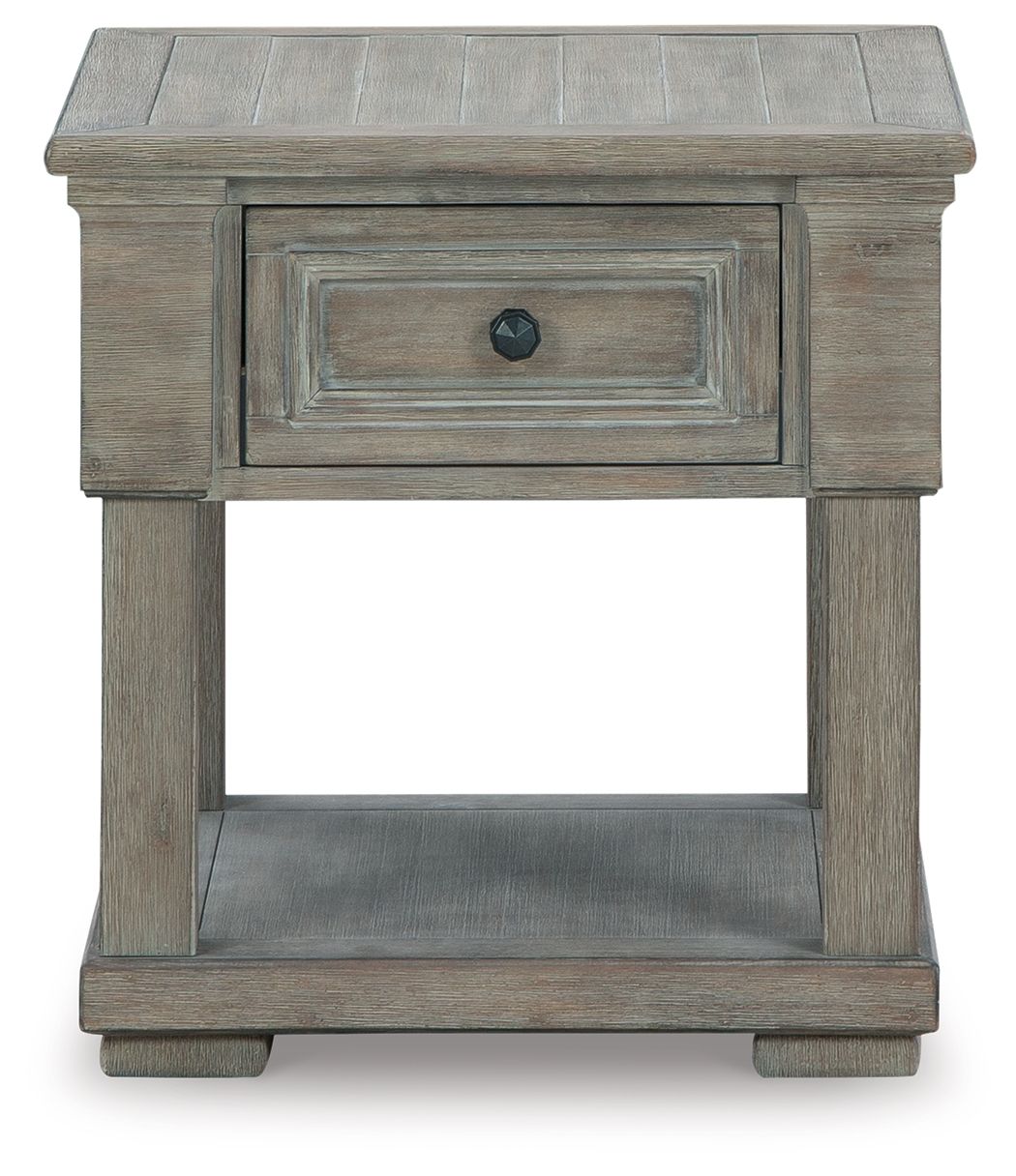 Ashley Furniture Moreshire - Bisque - Rectangular End Table | Meri Furniture