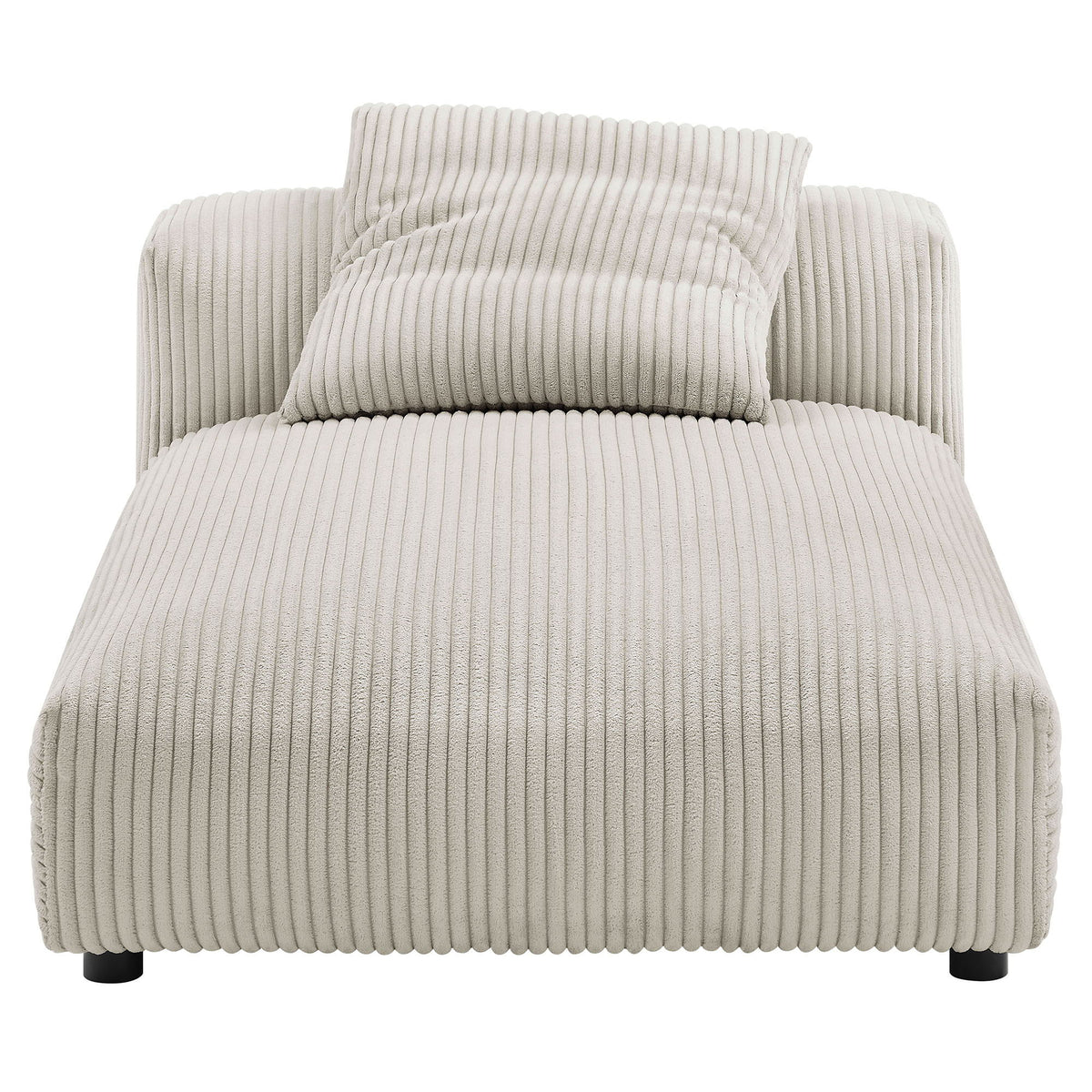 Solace Modular Corduroy Upholstered Armless Chaise Lounge by Modway