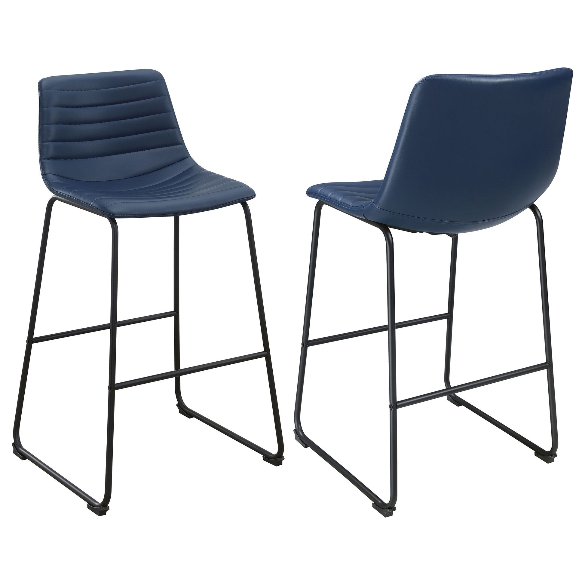Coaster Fine Furniture Zuni - Faux Leather Upholstered Bar Chair (Set of 2) | Meri Furniture
