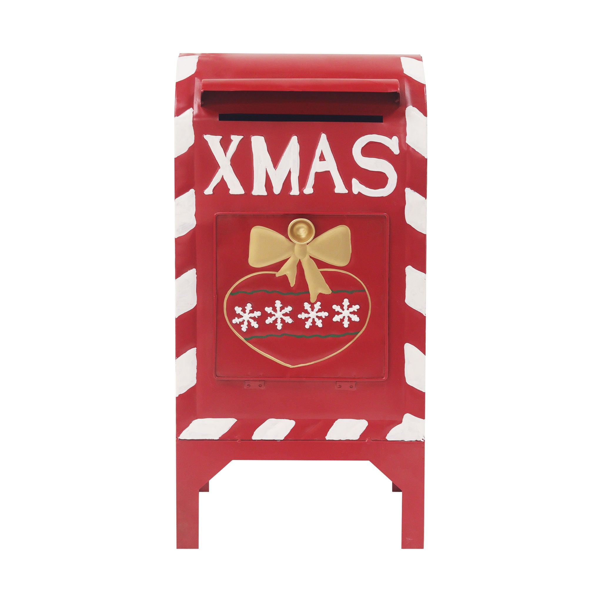 Christmas Mailbox Decoration With Festive Design, Classic Holiday Charm - Red
