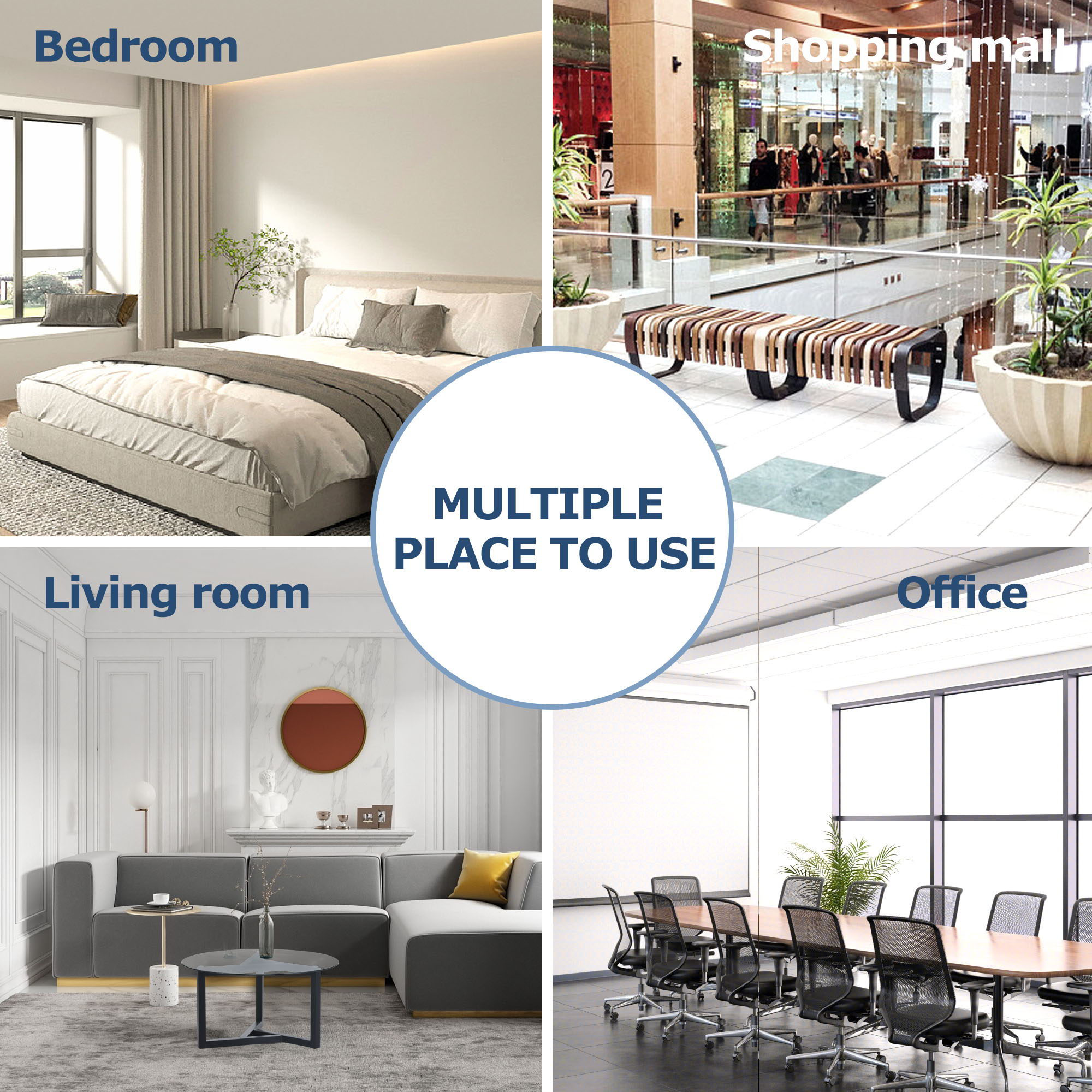 Round Glass Coffee Table Modern Cocktail Table