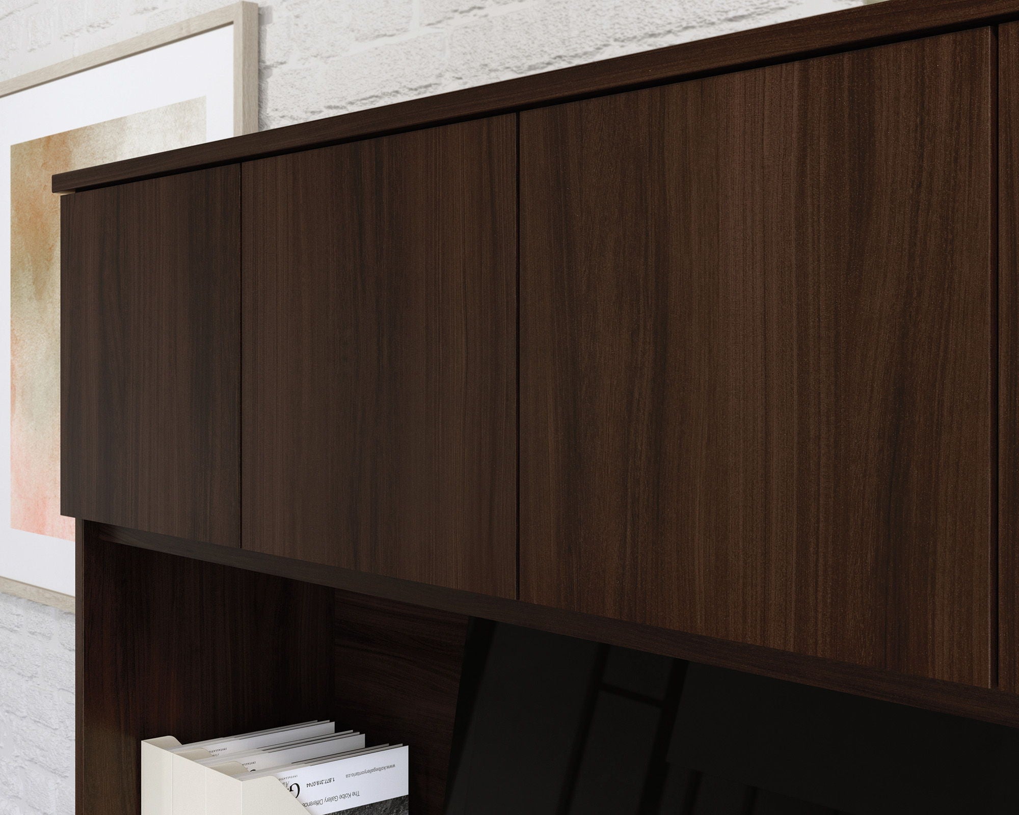 60" Desktop Hutch in Noble Elm