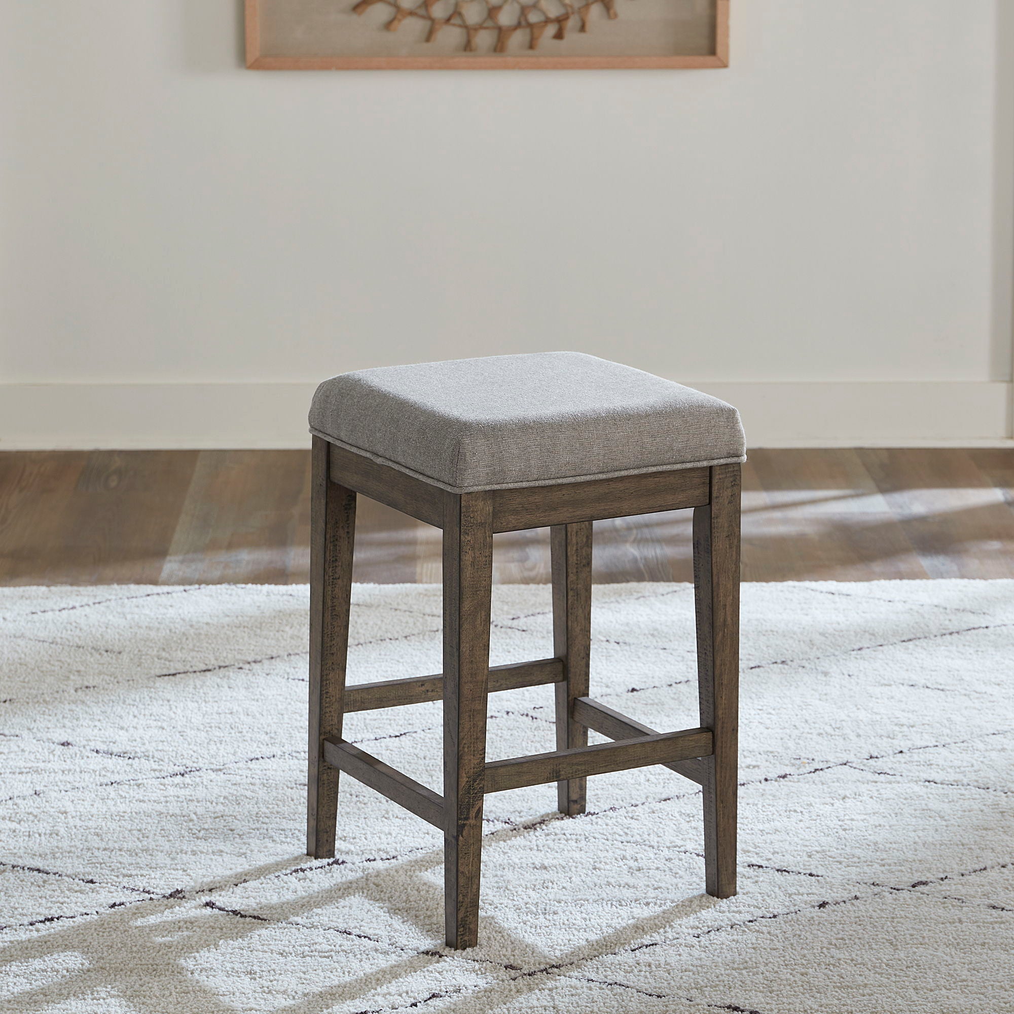 Liberty Furniture Arrowcreek - Upholstered Console Stool - Dark Brown | Meri Furniture