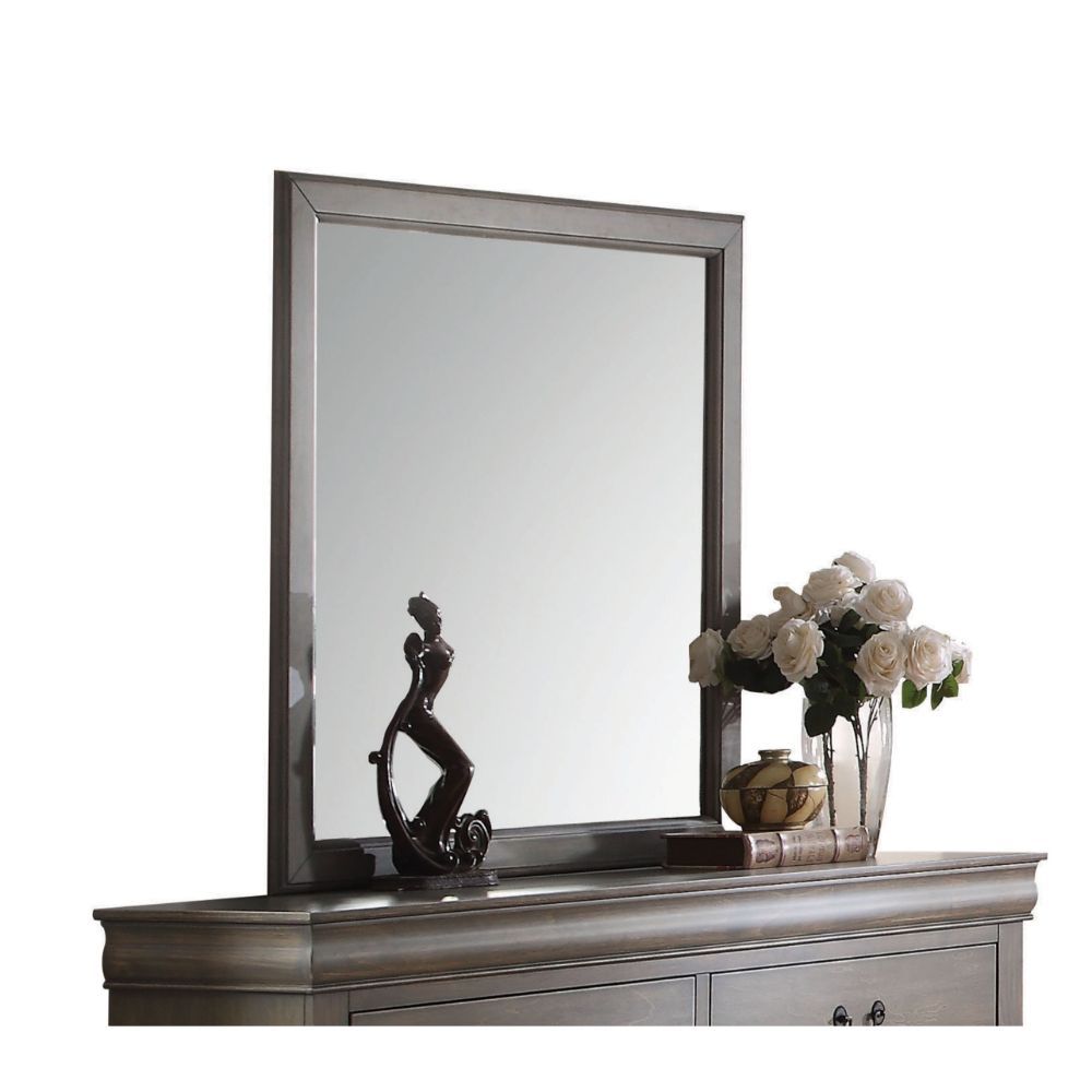 ACME The Louis Philippe mirror is available in different finishes to choose. This mirror simple in style with a rectangular frame. It will be the perfect complement from the most sophisticated to decor casual settings. | Meri Furniture
