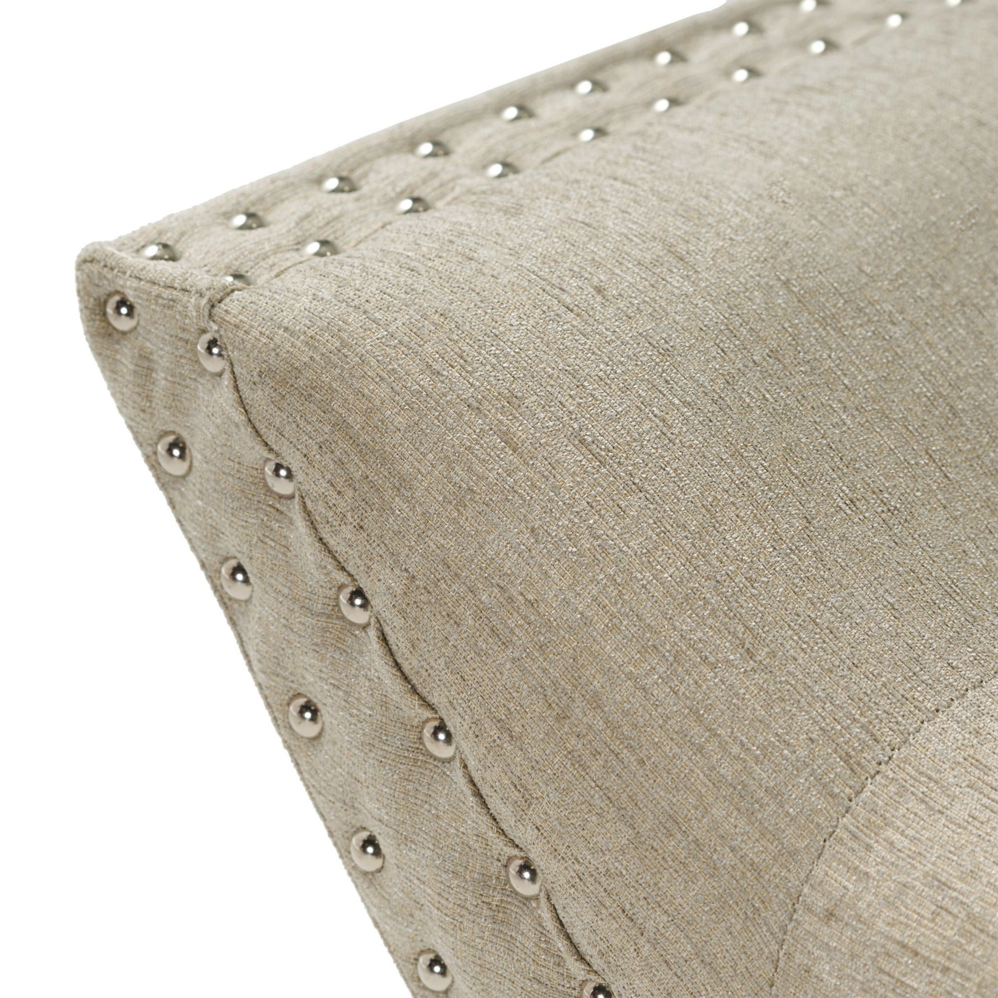 Hariata - Contemporary Fabric Tufted Ottoman Bench - Beige