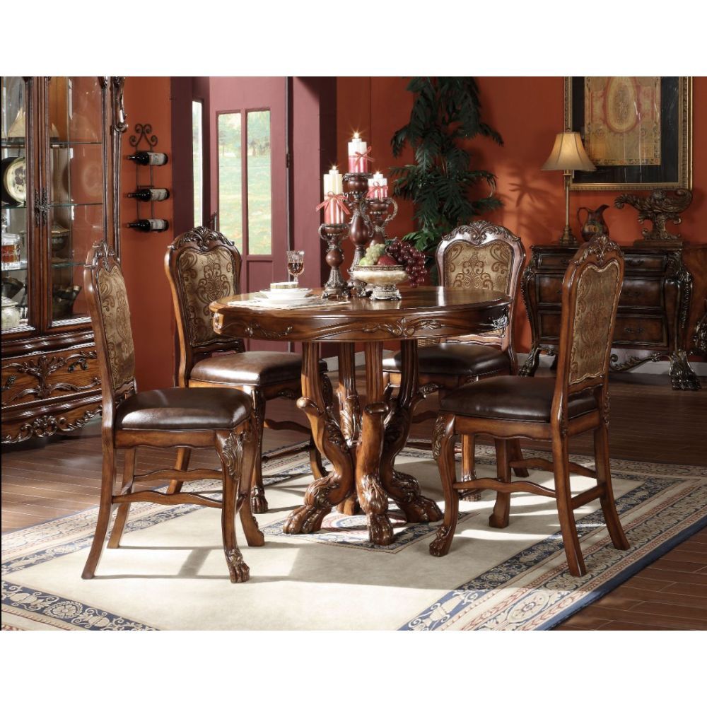 ACME Dresden - Counter Height Table - Cherry Oak | Meri Furniture