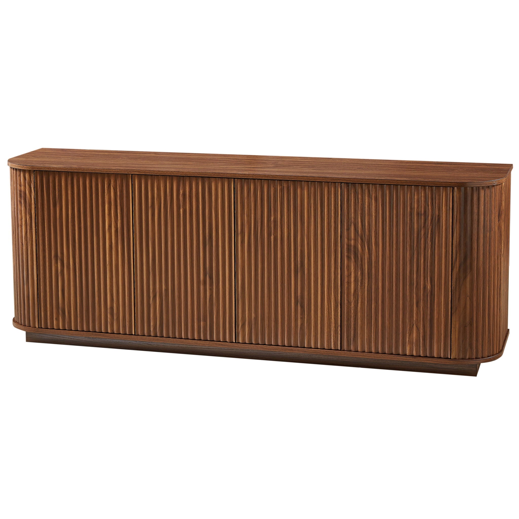 Contemporary Sideboard Storage Cabinet TV Stand With Wave Pattern